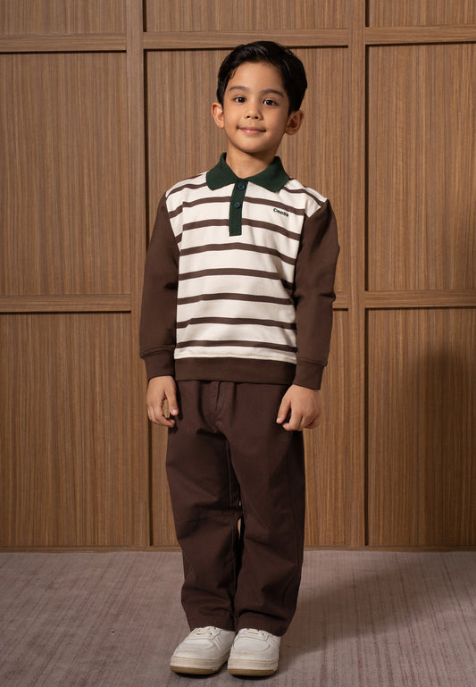 Osella Kids Harold Collared Sweatshirt Stripe