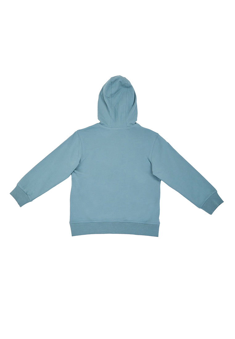 Osella Kids Boy Half Zipped Hoodie With Patch Detail