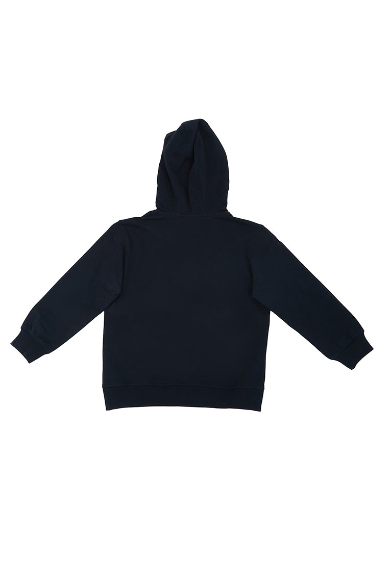 Osella Kids Boy Half Zipped Hoodie With Patch Detail