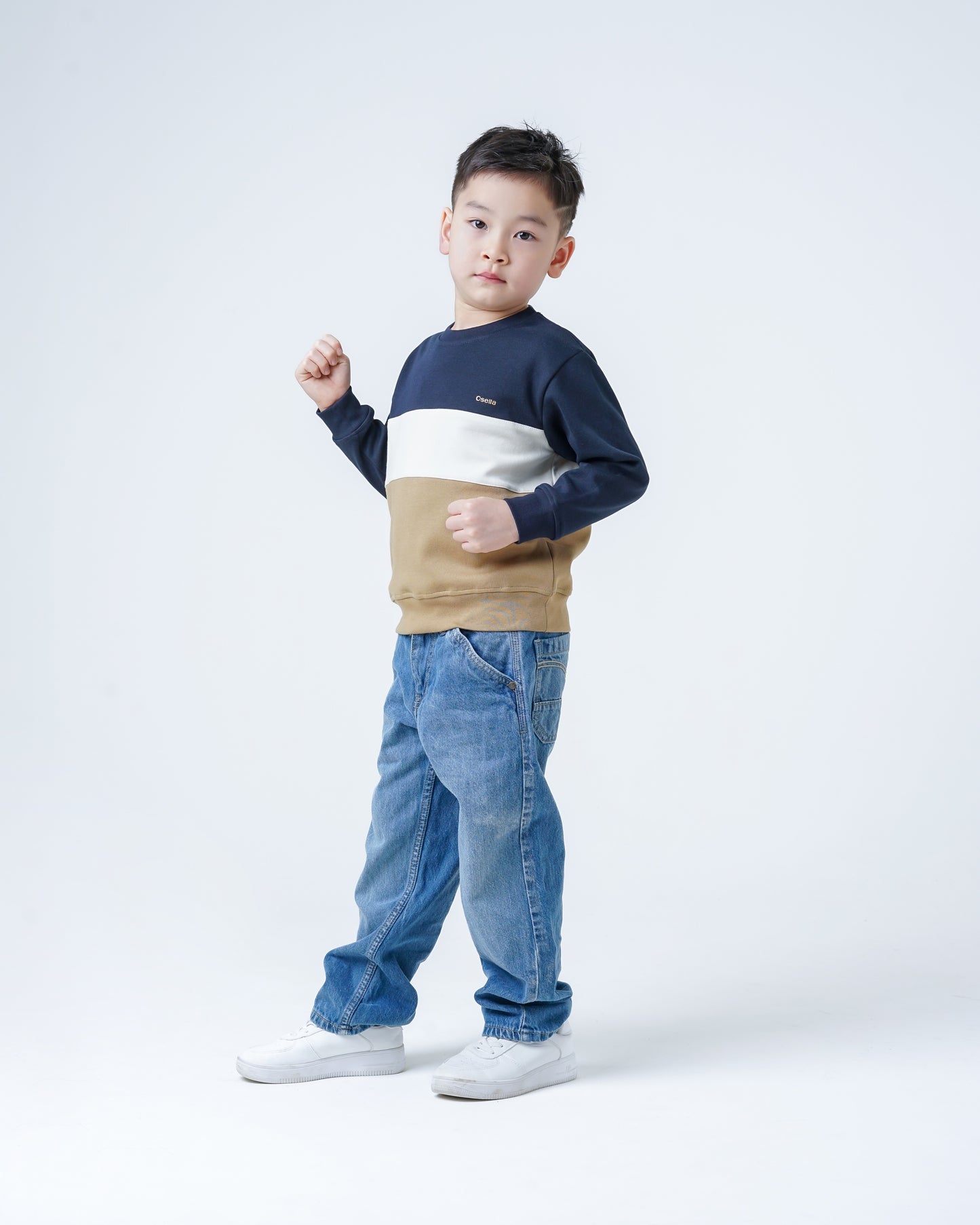 Osella Kids Tri-Color Danball Sweatshirt