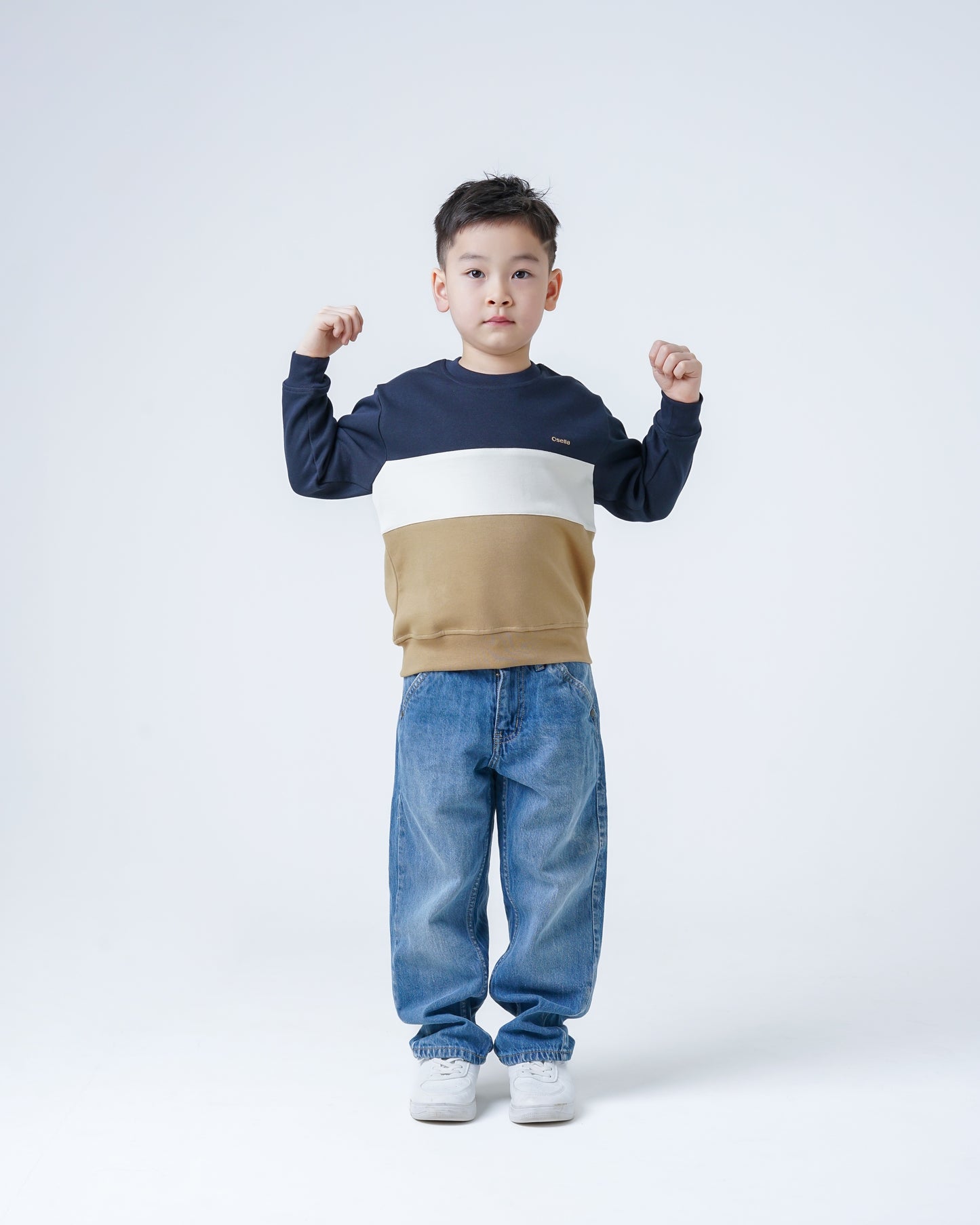 Osella Kids Tri-Color Danball Sweatshirt