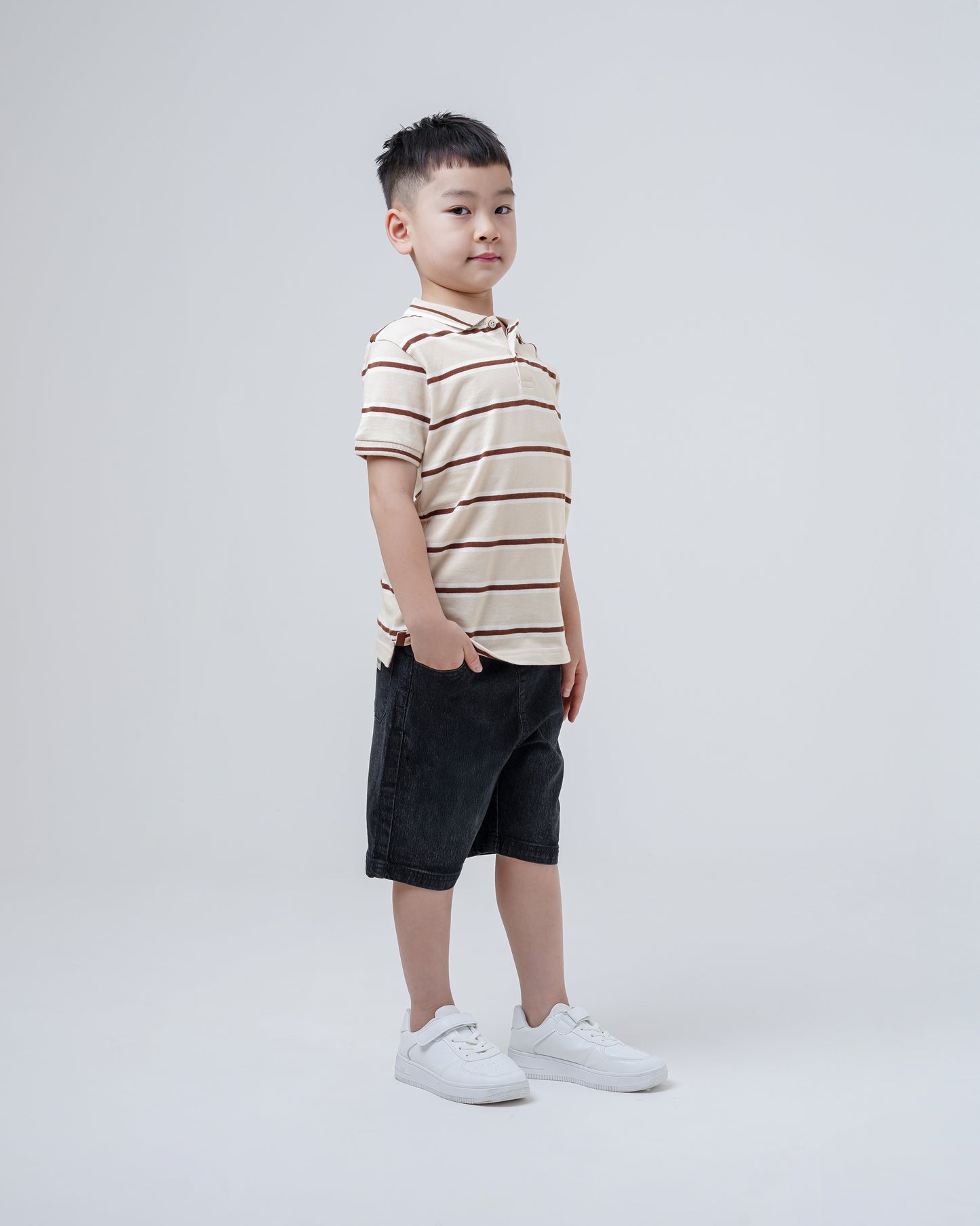 Osella Kids Beaky Regular Fit Stripe Polo Shirt