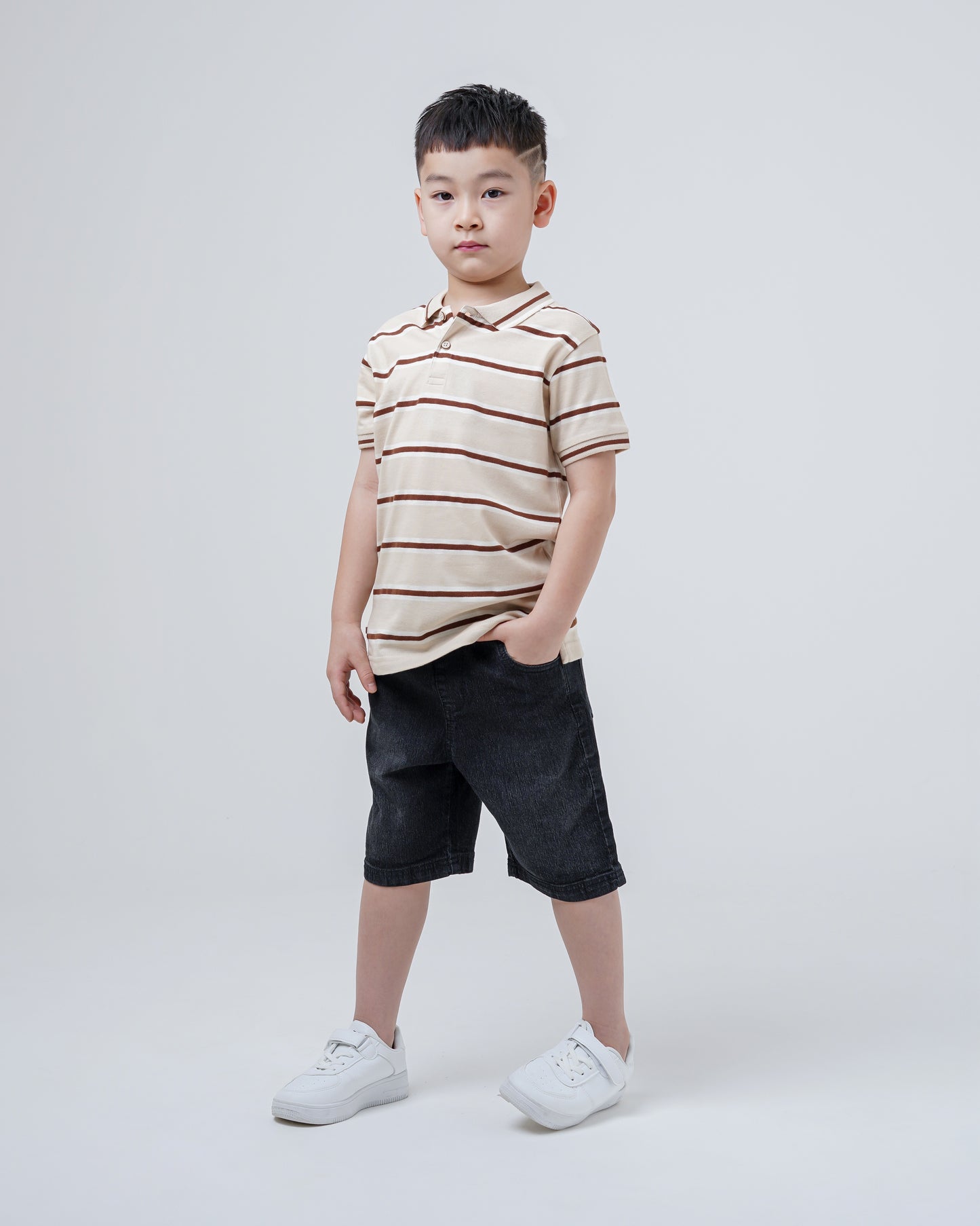 Osella Kids Beaky Regular Fit Stripe Polo Shirt