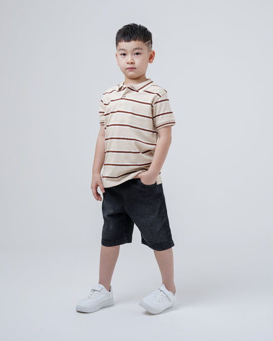 Osella Kids Beaky Regular Fit Stripe Polo Shirt