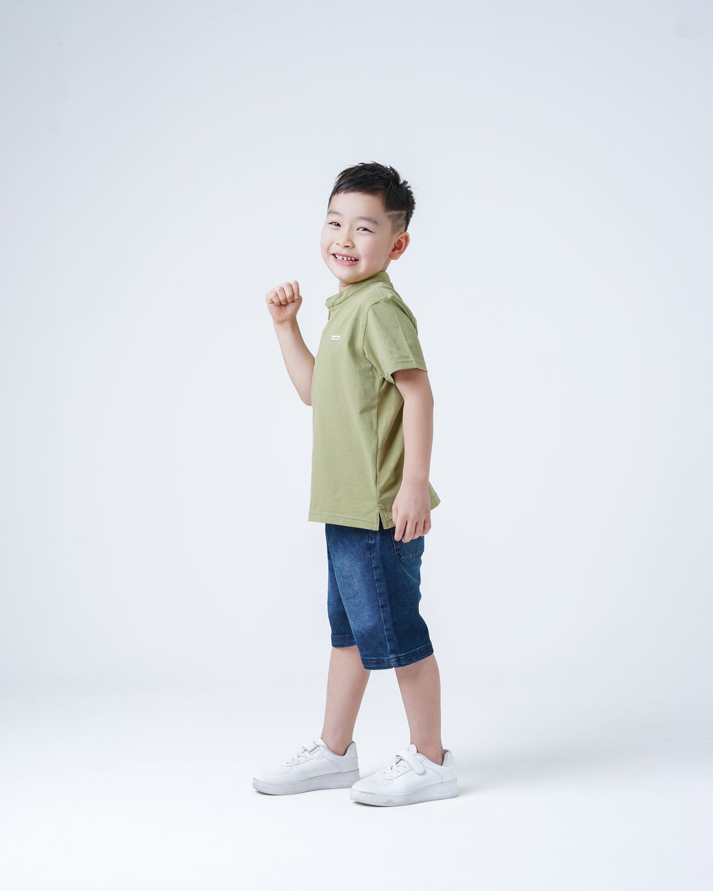 Osella Kids Maaz Henley Knit Top With Zipper Opening