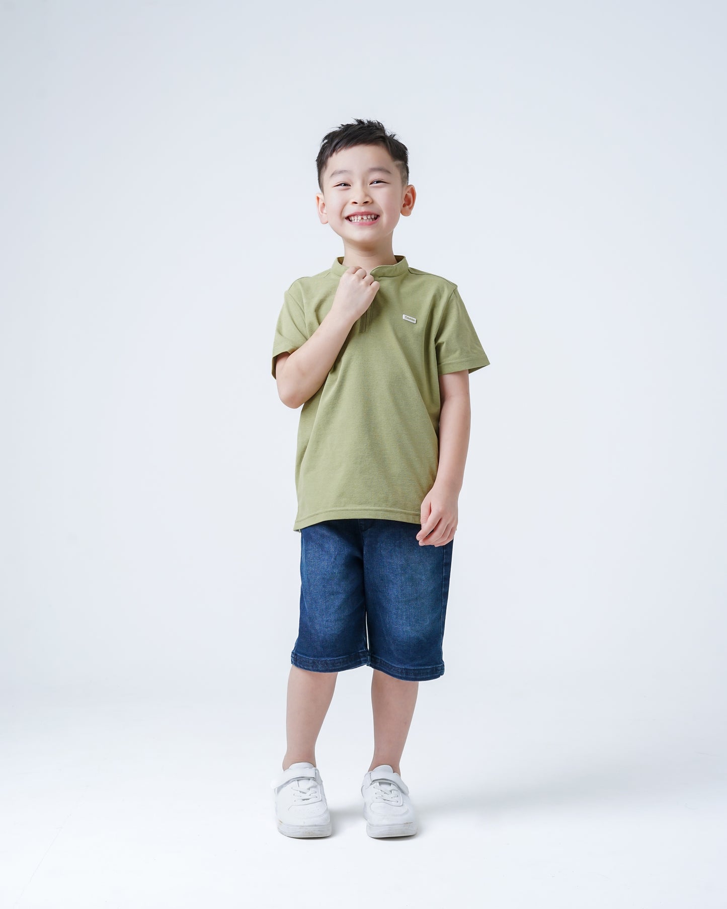 Osella Kids Maaz Henley Knit Top With Zipper Opening