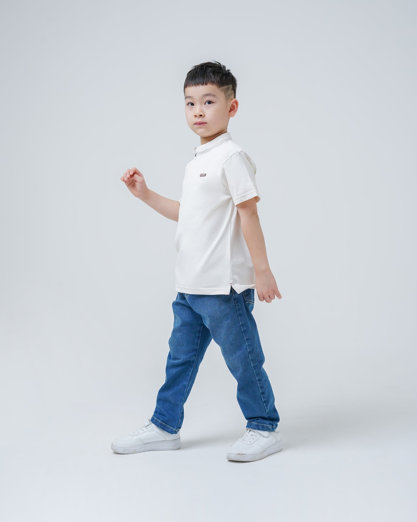Osella Kids Maaz Henley Knit Top With Zipper Opening