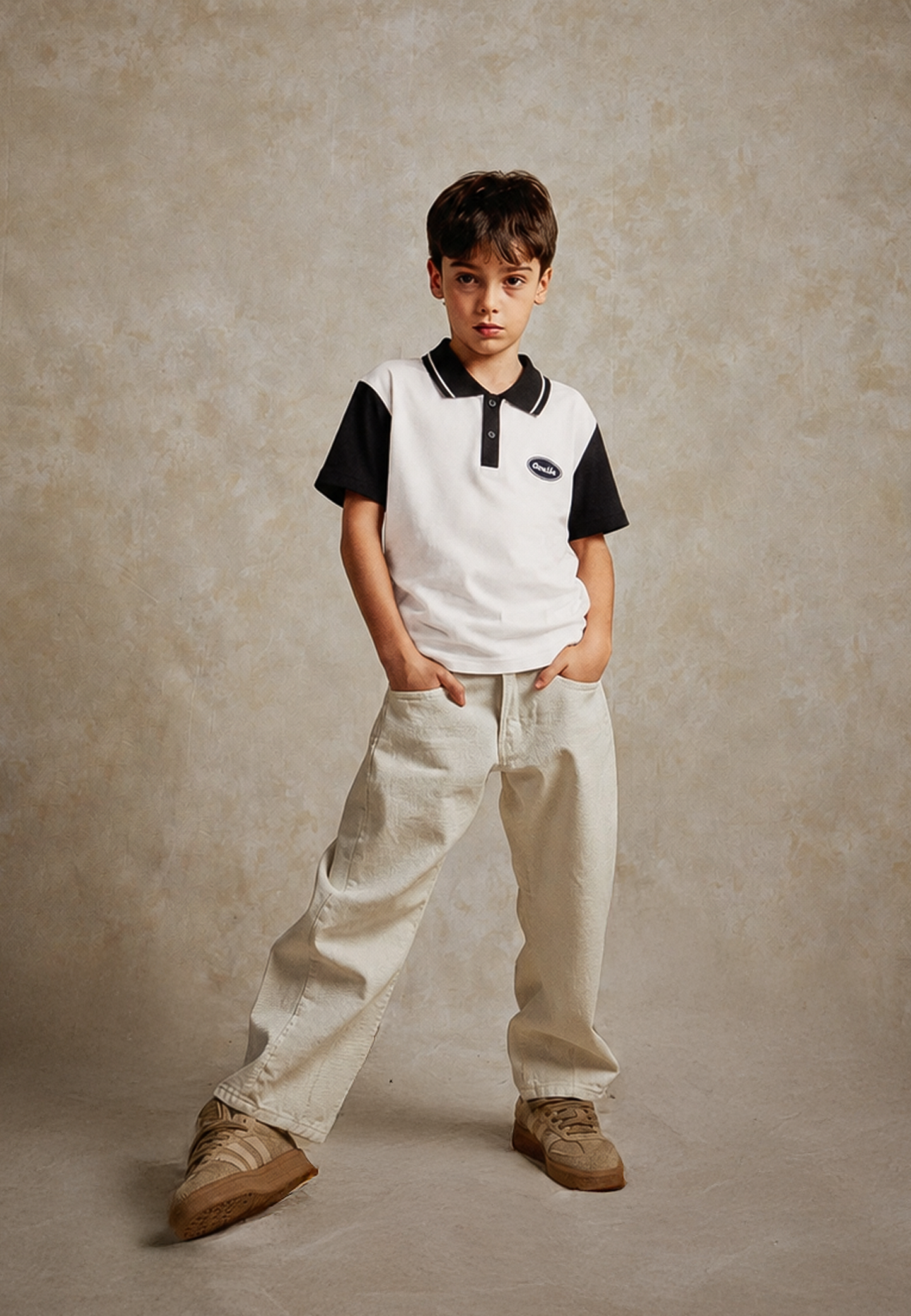 Osella Kids Charles Polo Shirt in Ivory
