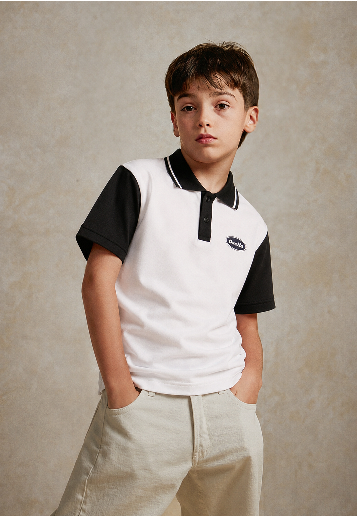 Osella Kids Charles Polo Shirt in Ivory
