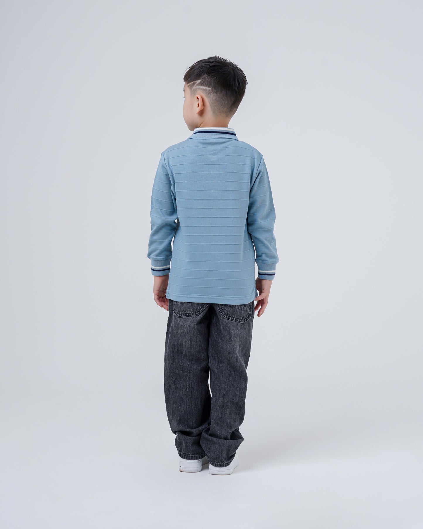 Osella Kids Scotty Long Stripe Sleeve Polo