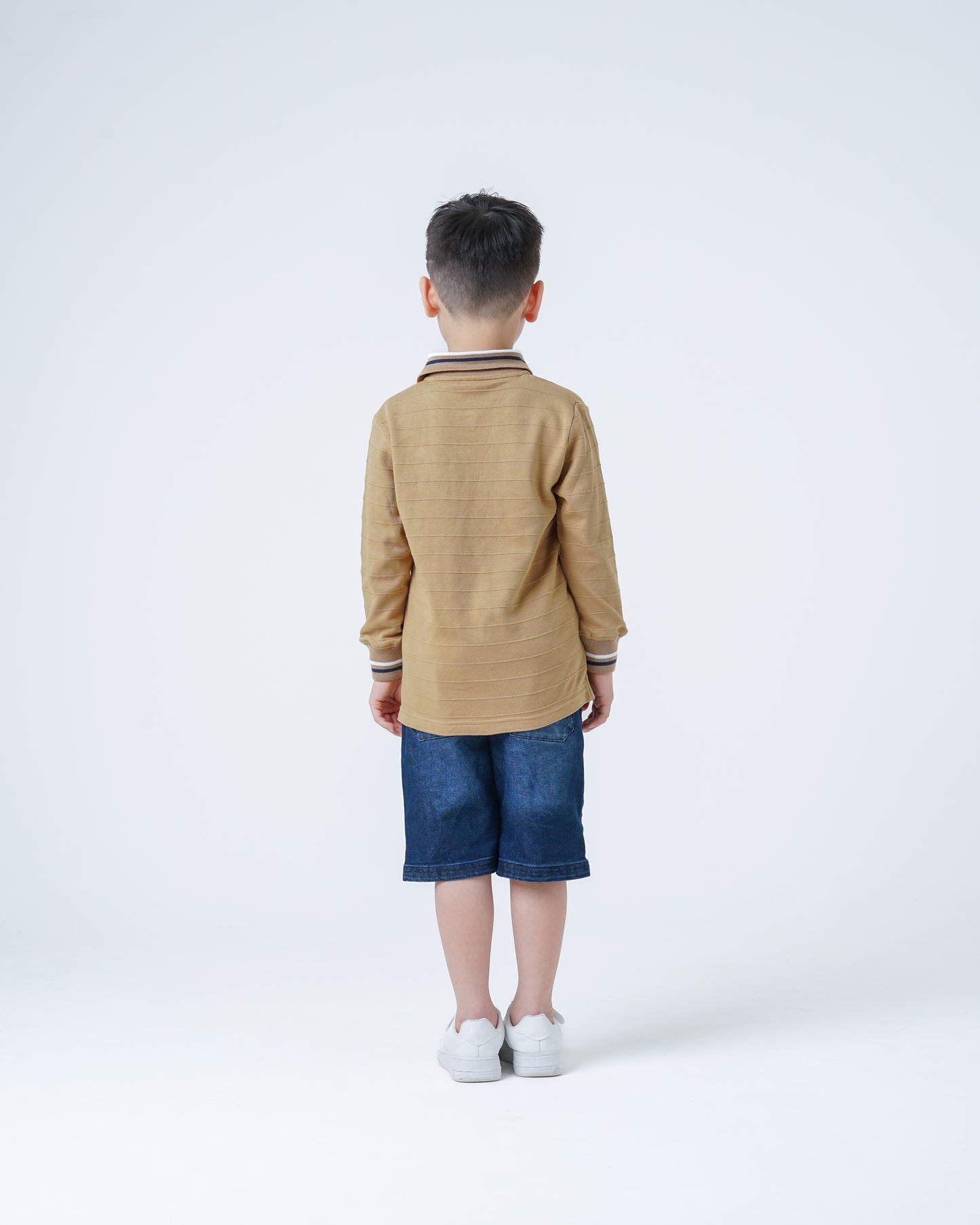 Osella Kids Scotty Long Stripe Sleeve Polo