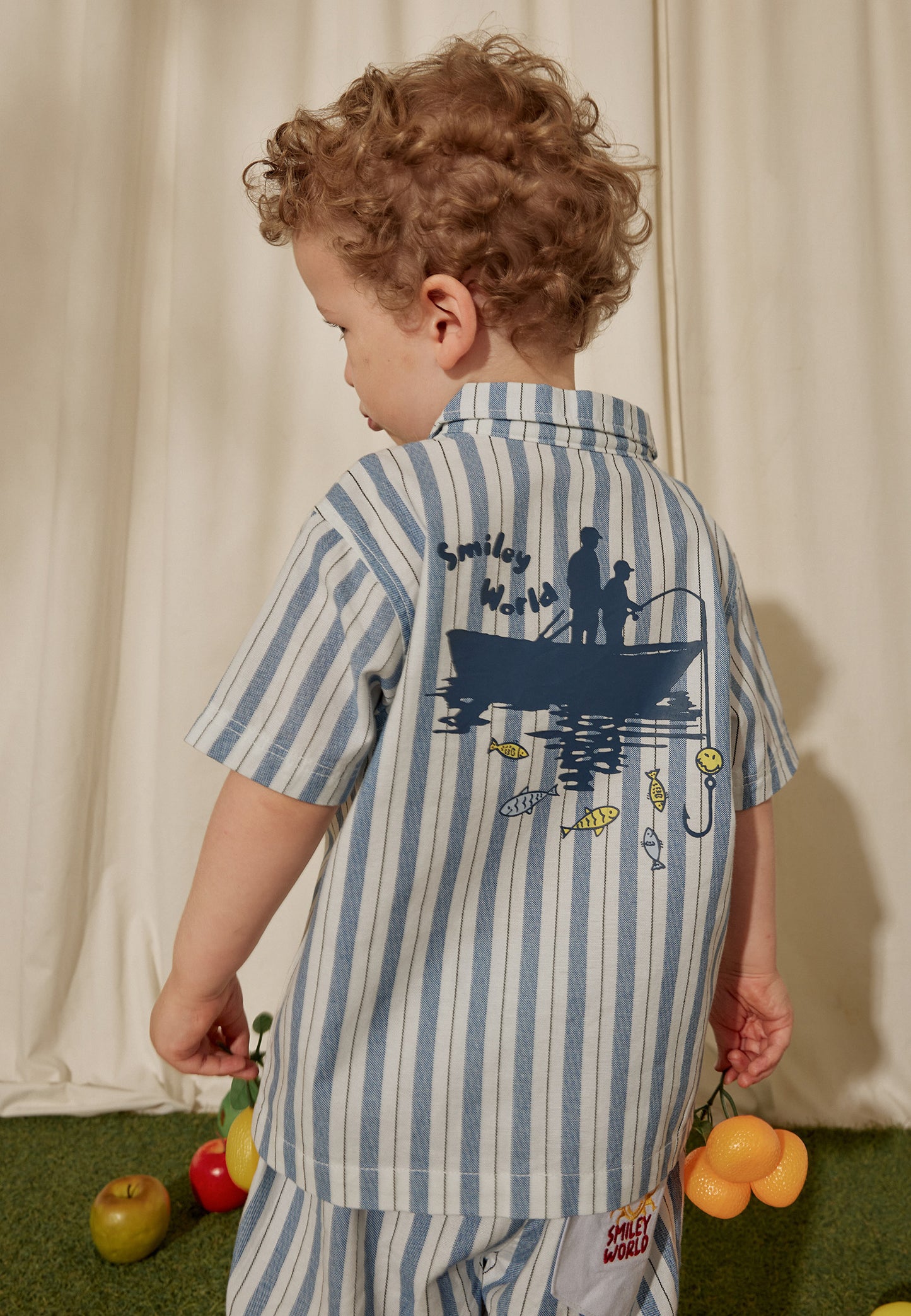 Osella Kids x Smiley World Alberto Relax Shirt In Indigo