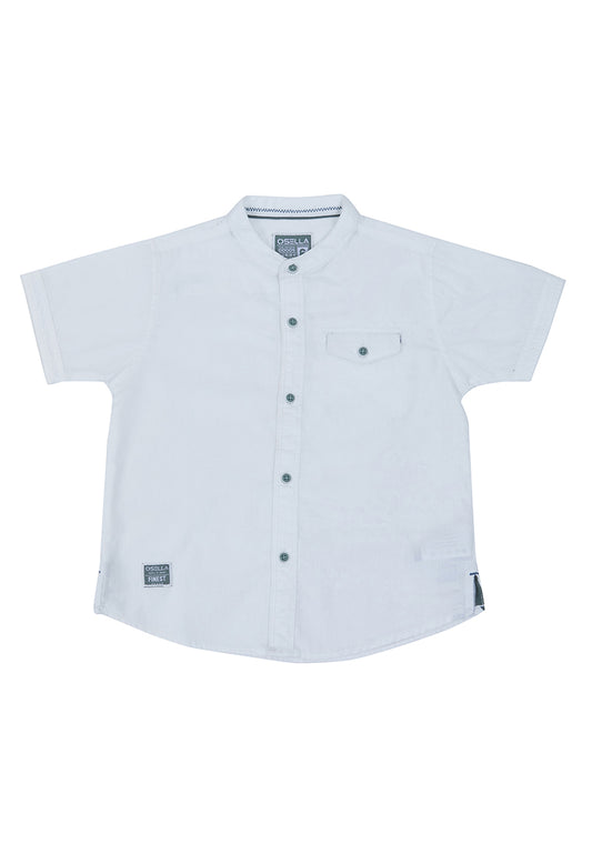 Osella Kids Desert Collection Short Sleeve Solid Shirt In White