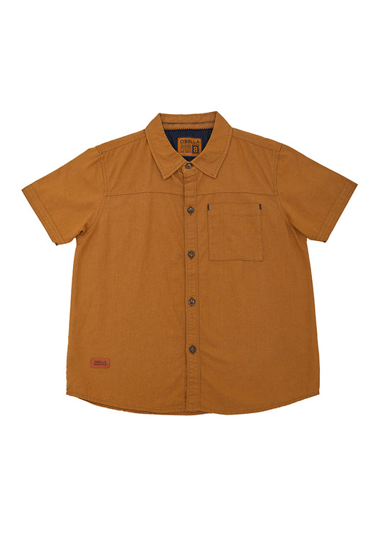 Osella Kids Boy Short Slevee Shirt In Brown