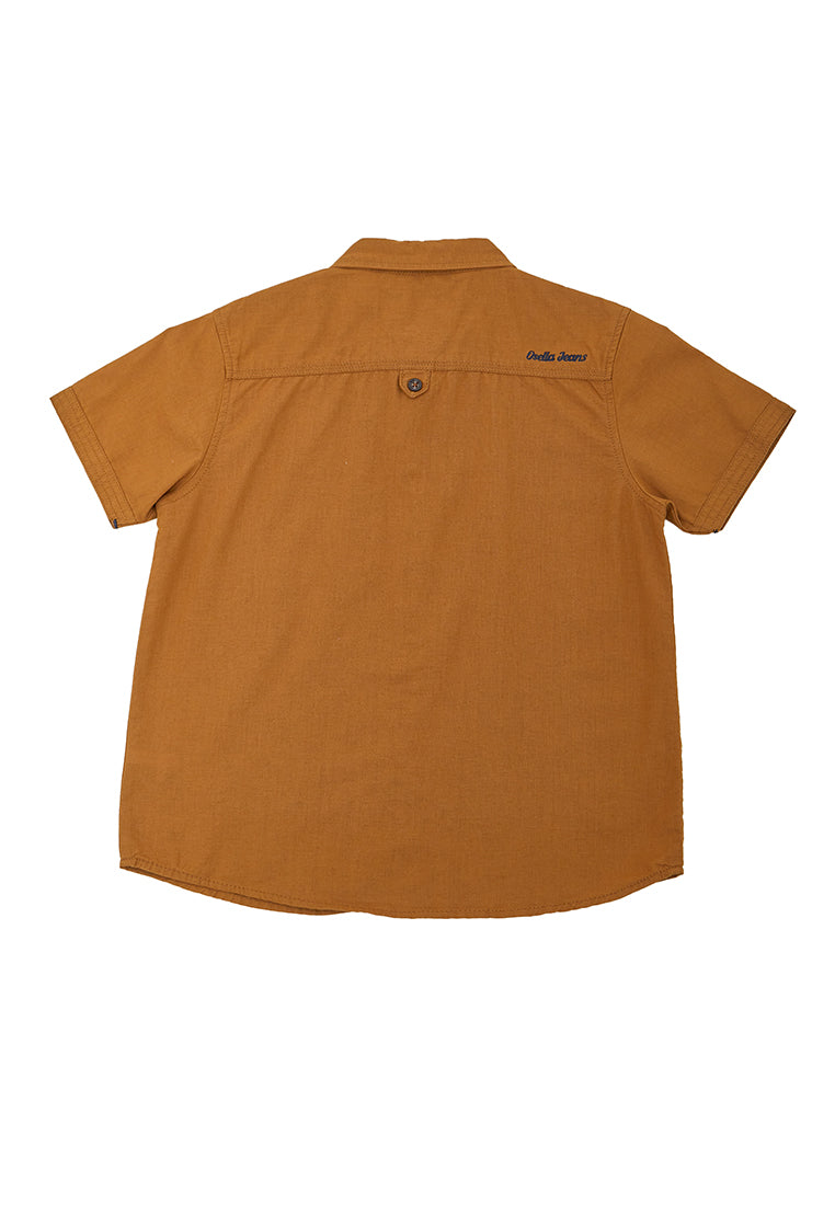 Osella Kids Boy Short Slevee Shirt In Brown