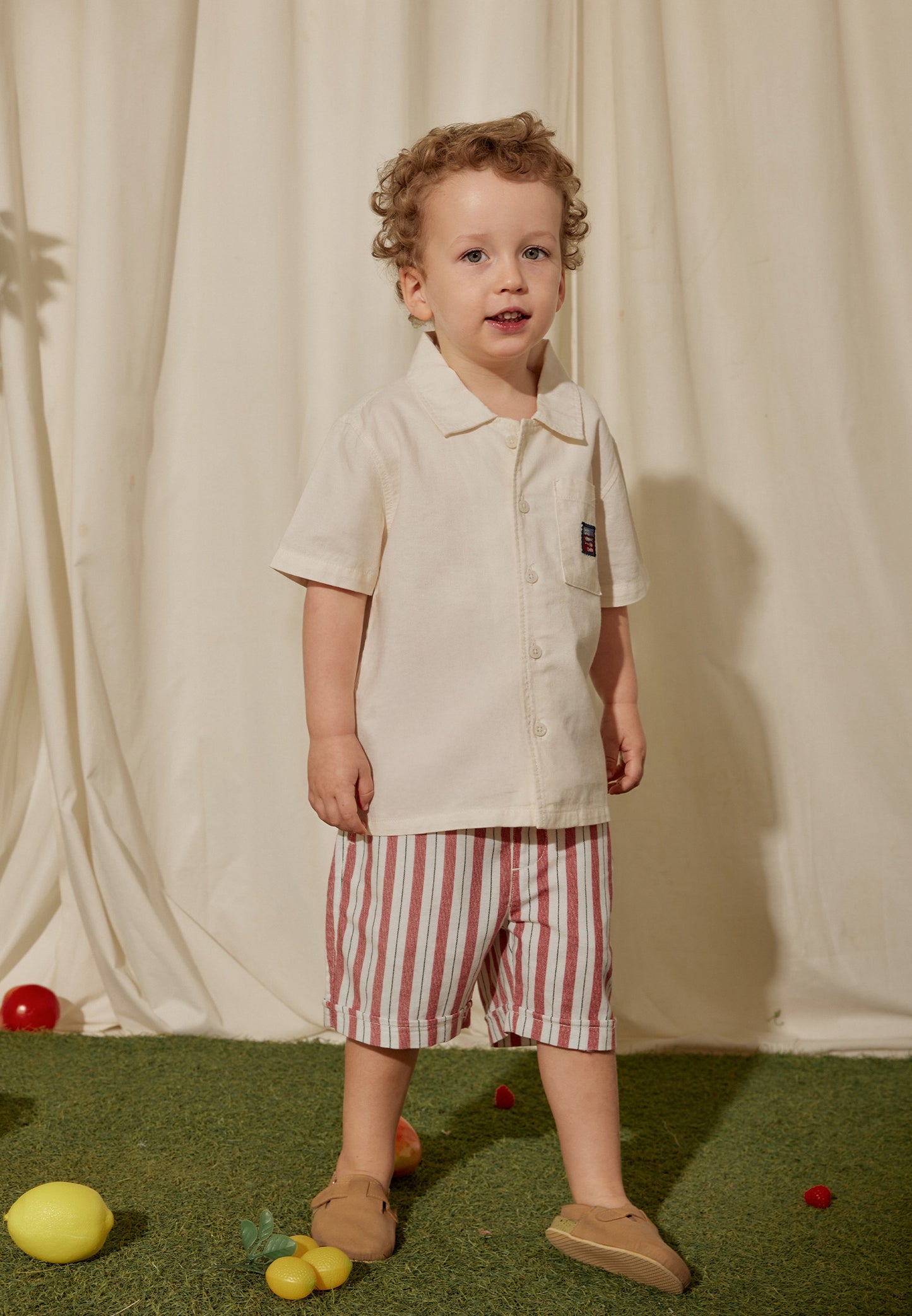 Osella Kids x SmileyWorld Luca Shirt In Ivory