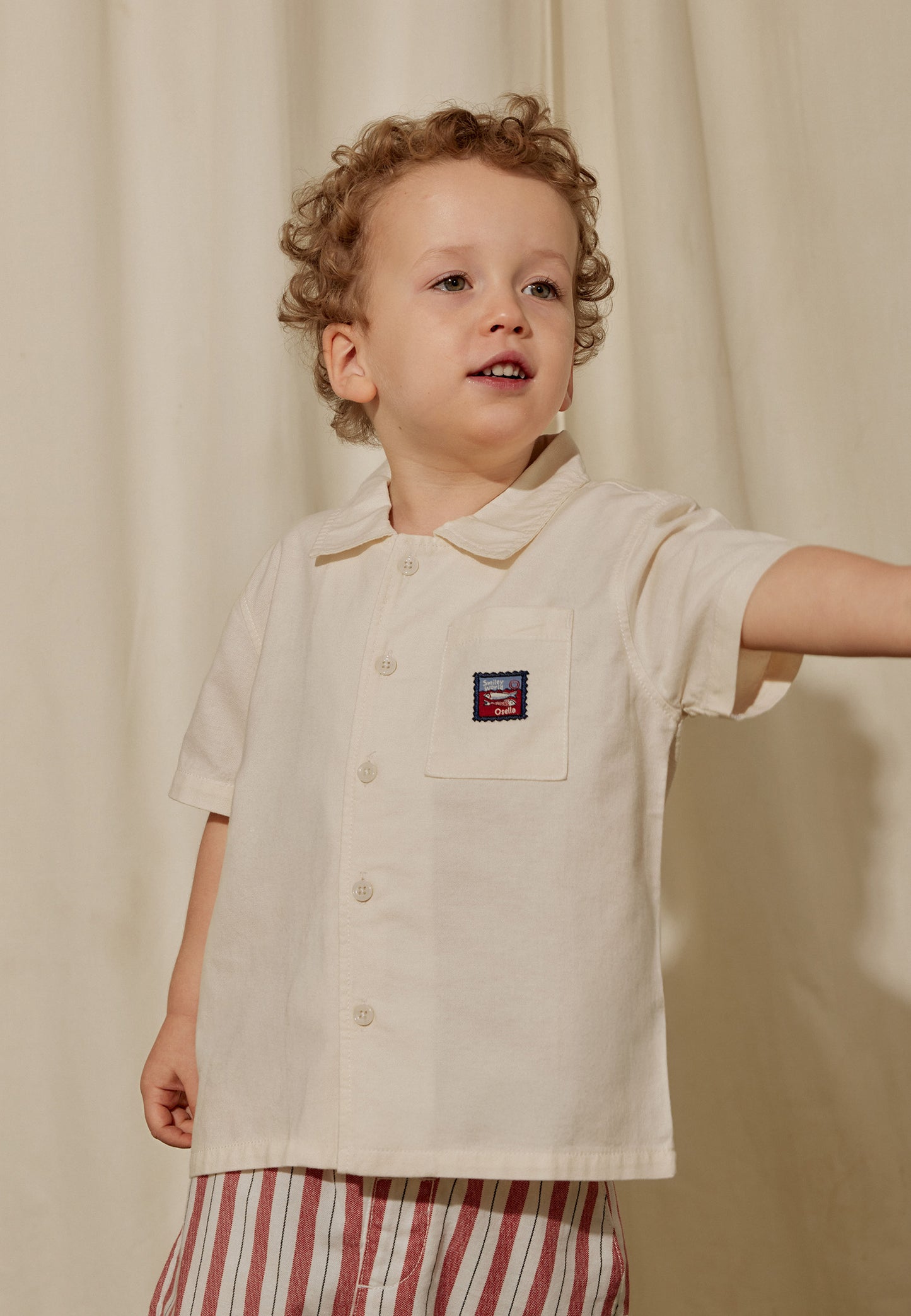 Osella Kids x SmileyWorld Luca Shirt In Ivory