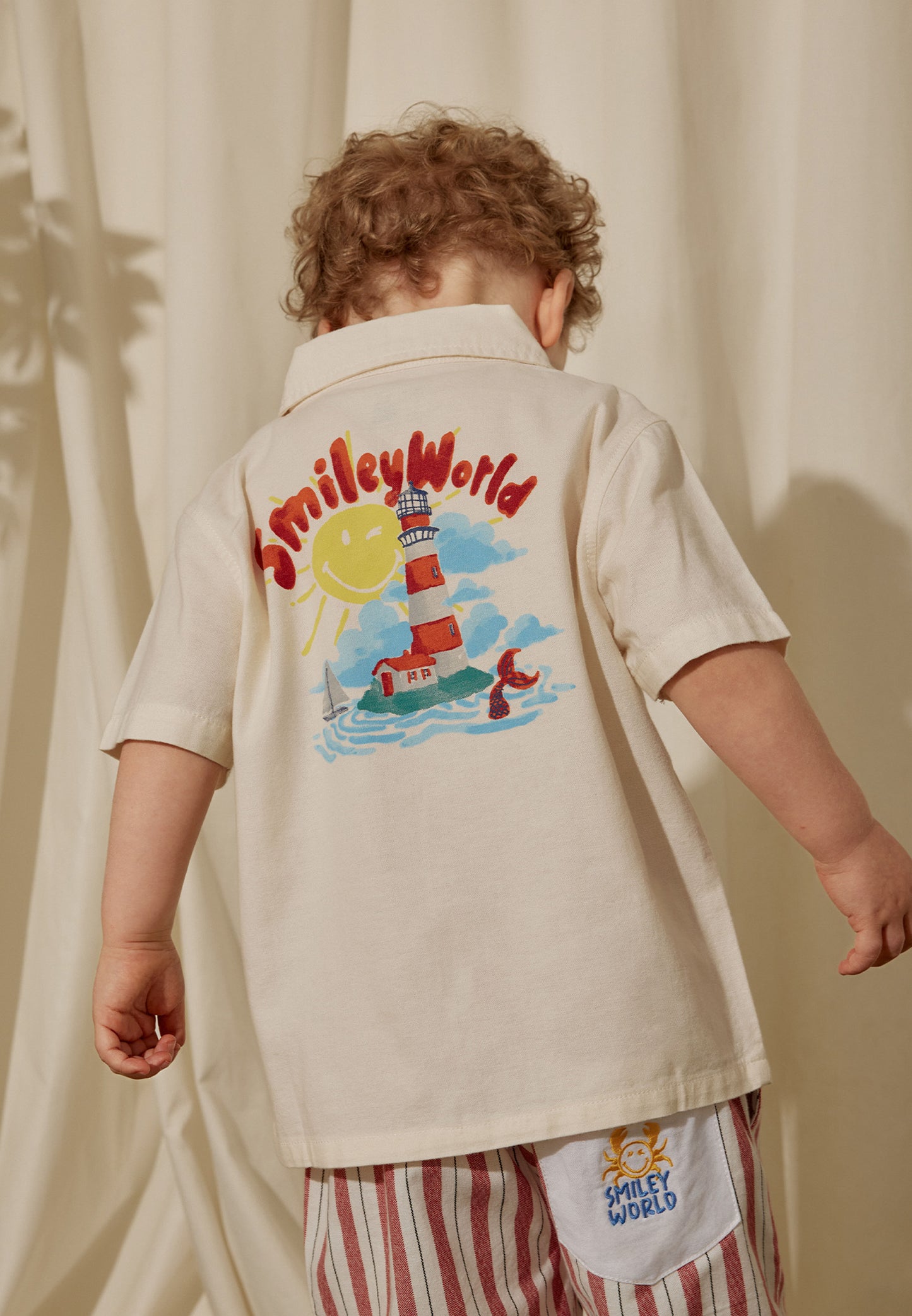Osella Kids x SmileyWorld Luca Shirt In Ivory