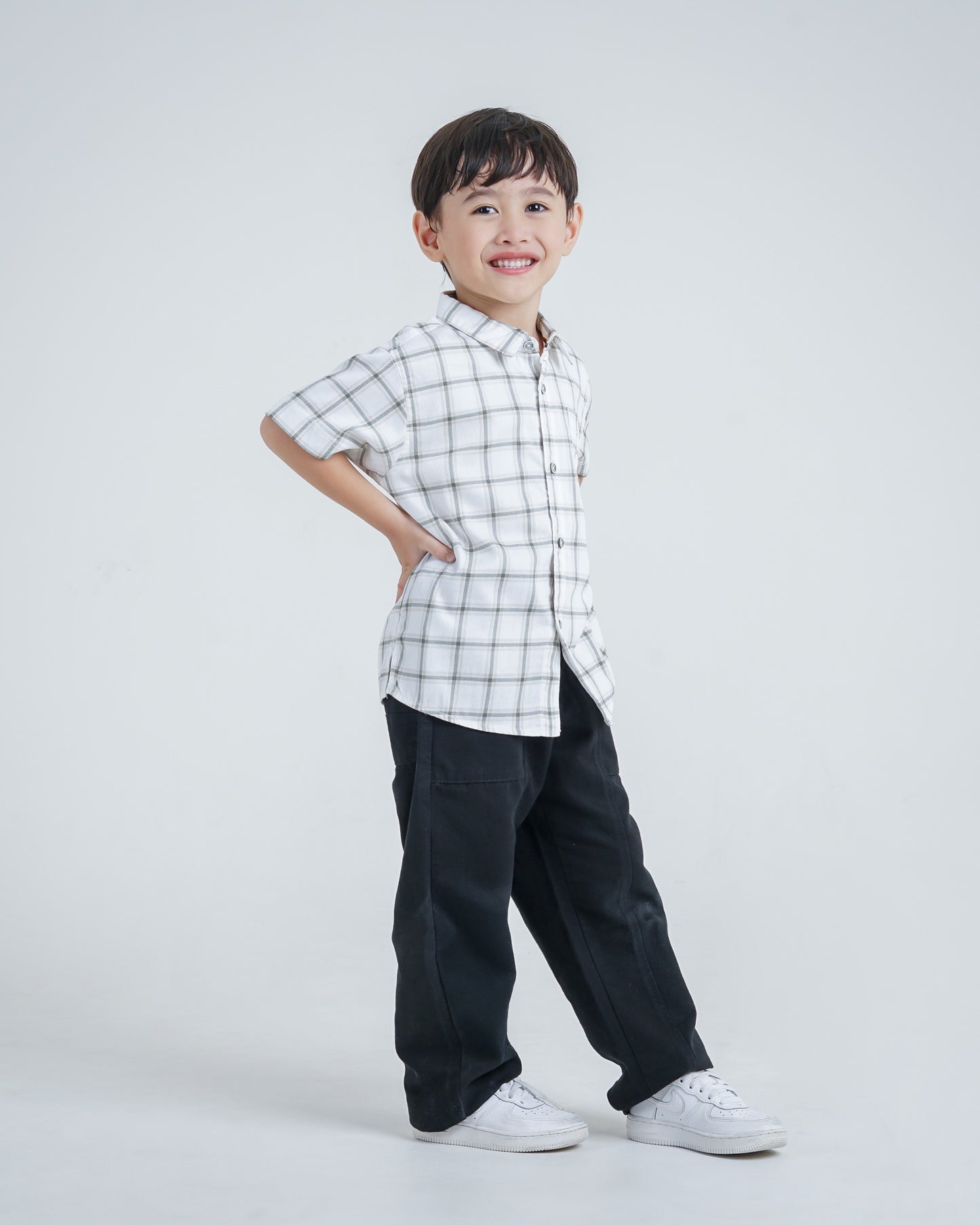 Osella Kids Tramp Regular Fit Checkered Short Shirt