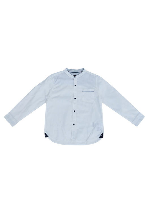 Osella Kids Boy Long Sleeve Solid Shirt In White