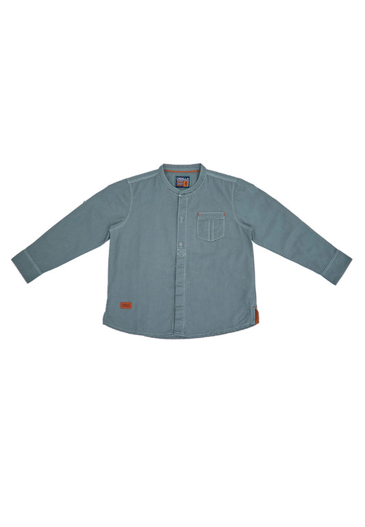 Osella Kids Boy Forest Long Slevee Shirt In Dark Green