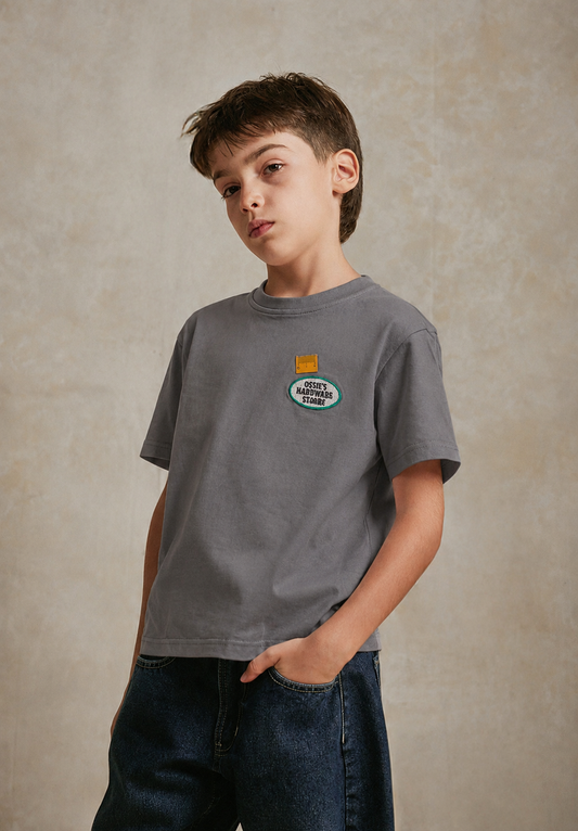 Osella Kids X Oadkids Cam Oversize T-shirt in Grey