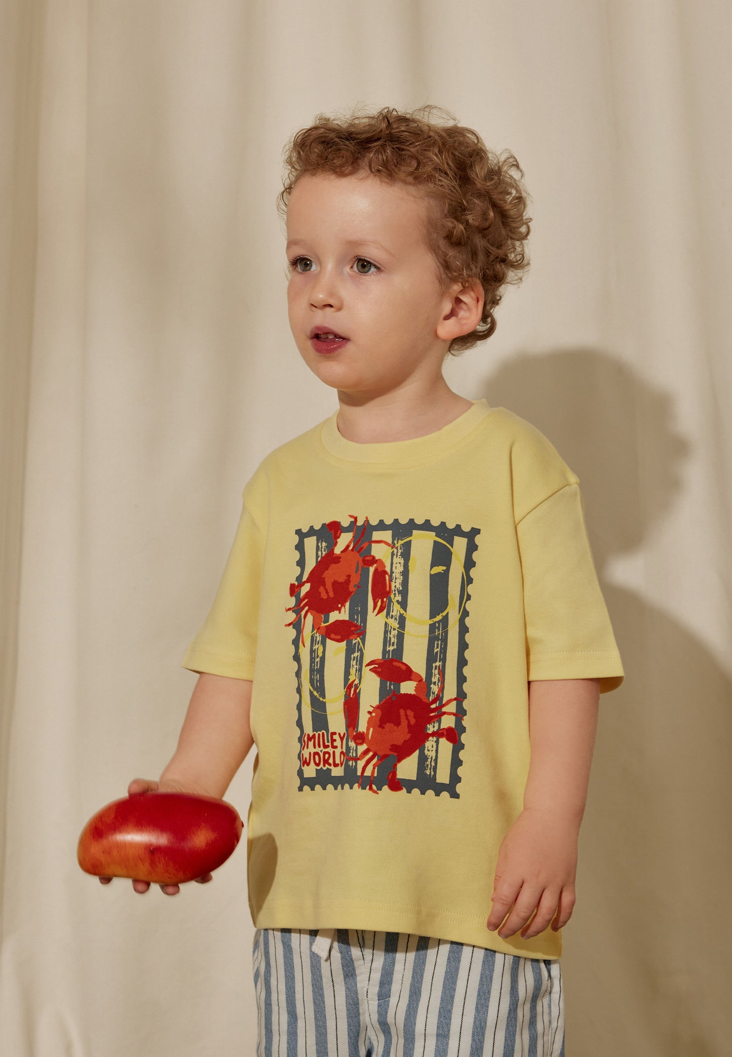 Osella Kids x SmileyWorld Crabby T-shirt In Yellow