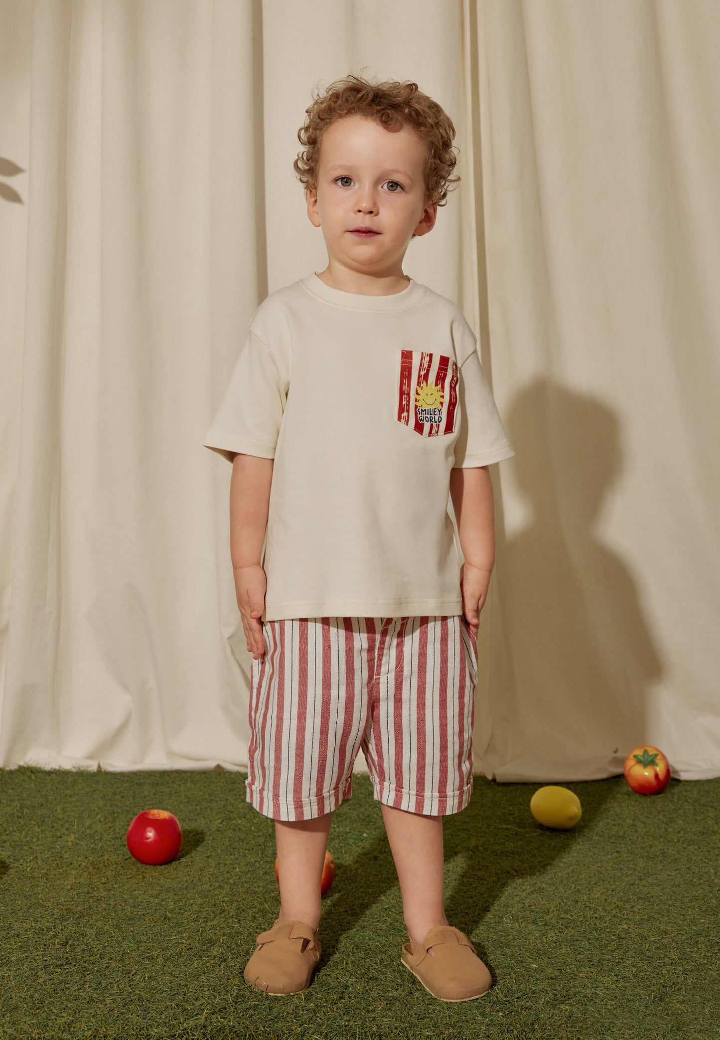 Osella Kids x SmileyWorld Lorenzo T-shirt In Ivory