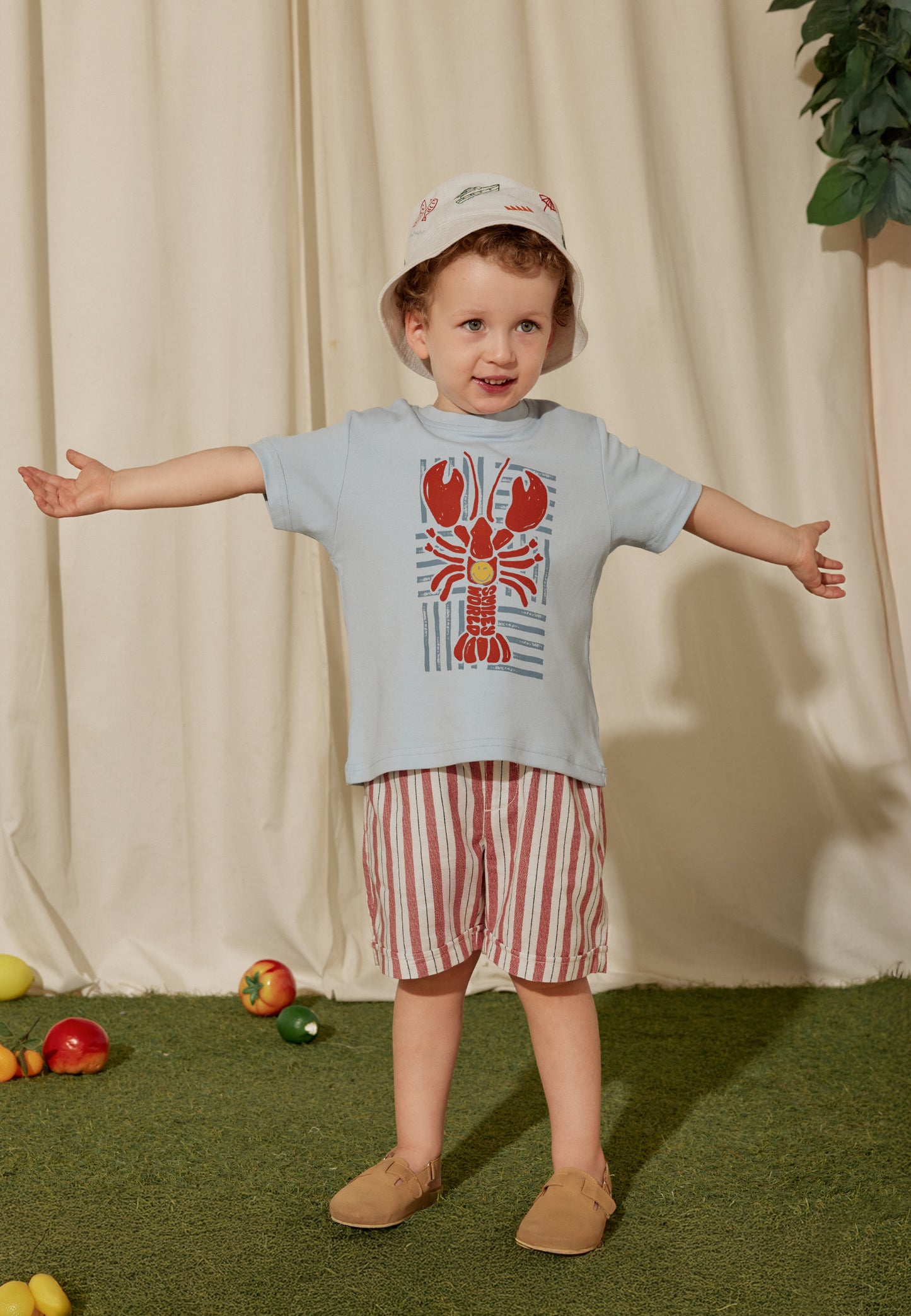 Osella Kids x SmileyWorld Diego T-shirt In Aqua