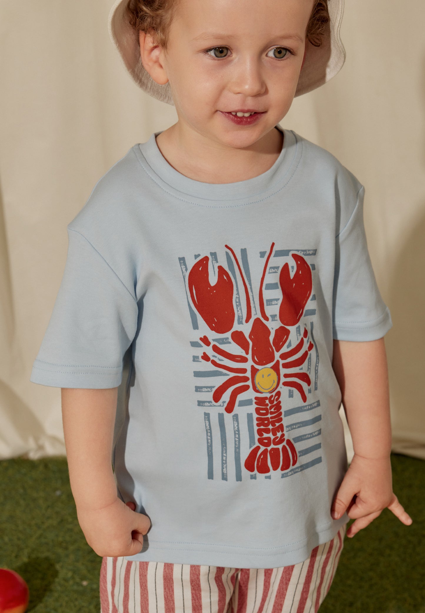 Osella Kids x SmileyWorld Diego T-shirt In Aqua