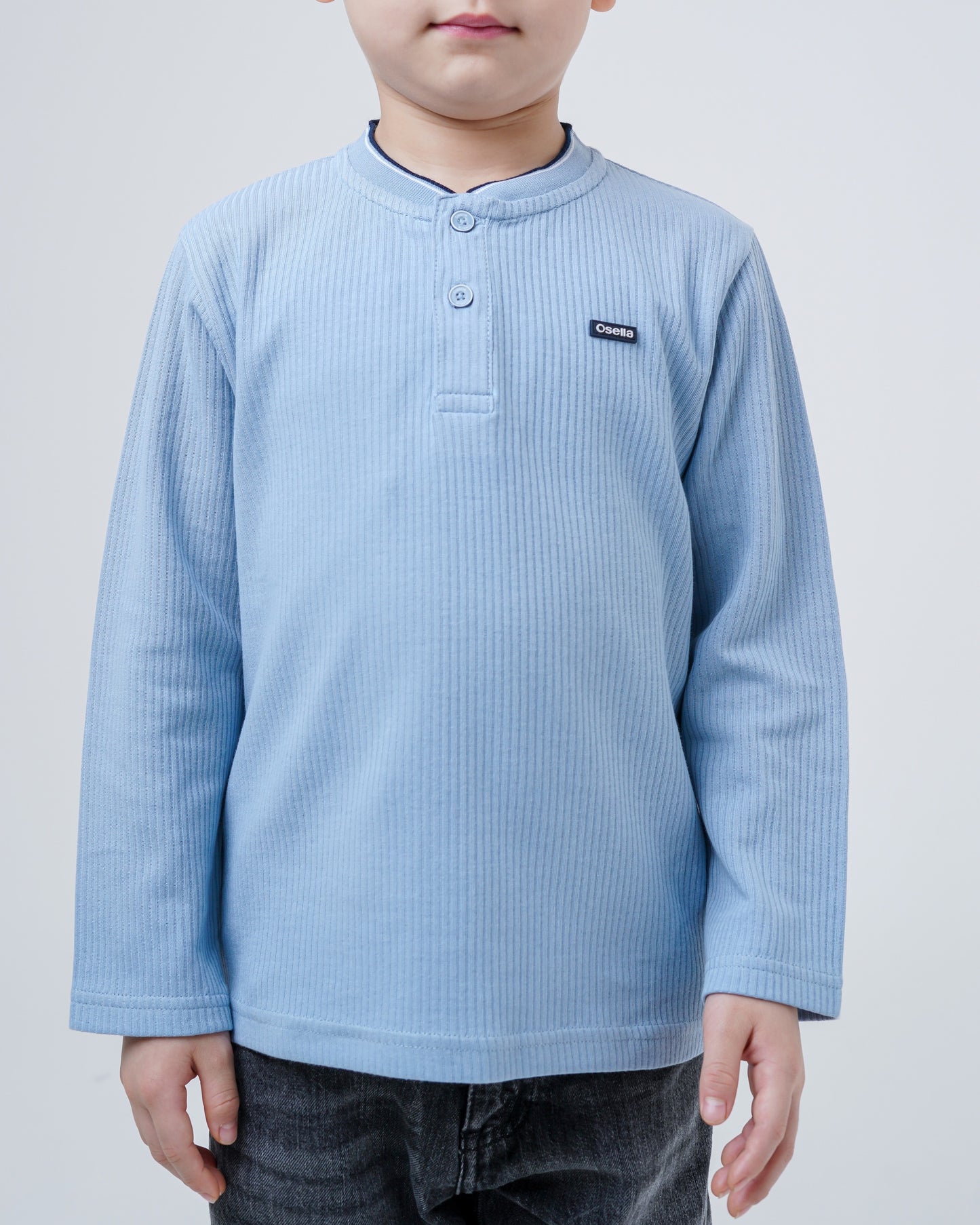 Osella Kids Arslan Long Sleeve Vertical Texture Knit Top