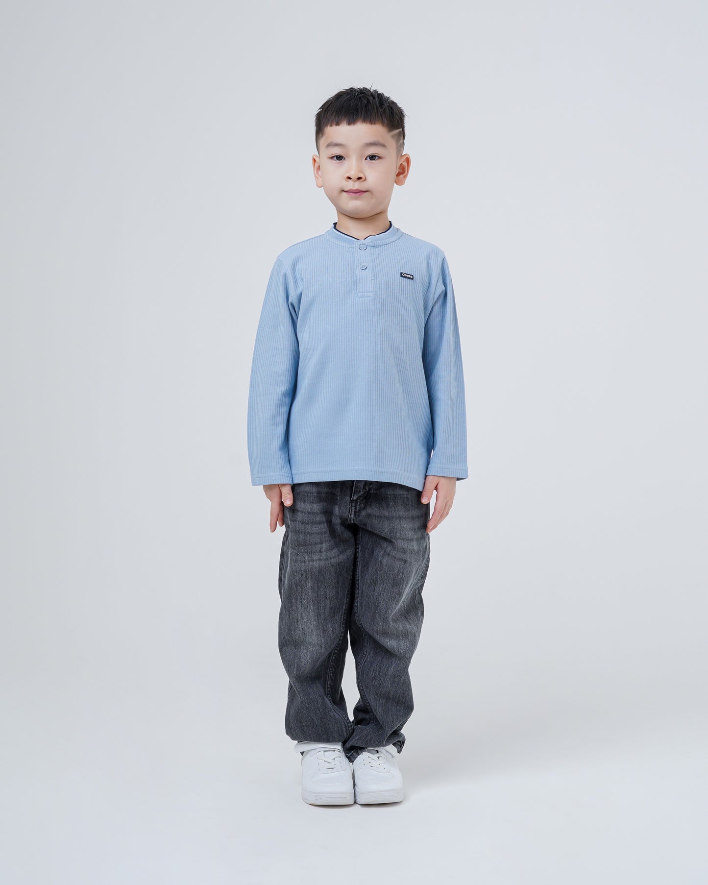Osella Kids Arslan Long Sleeve Vertical Texture Knit Top