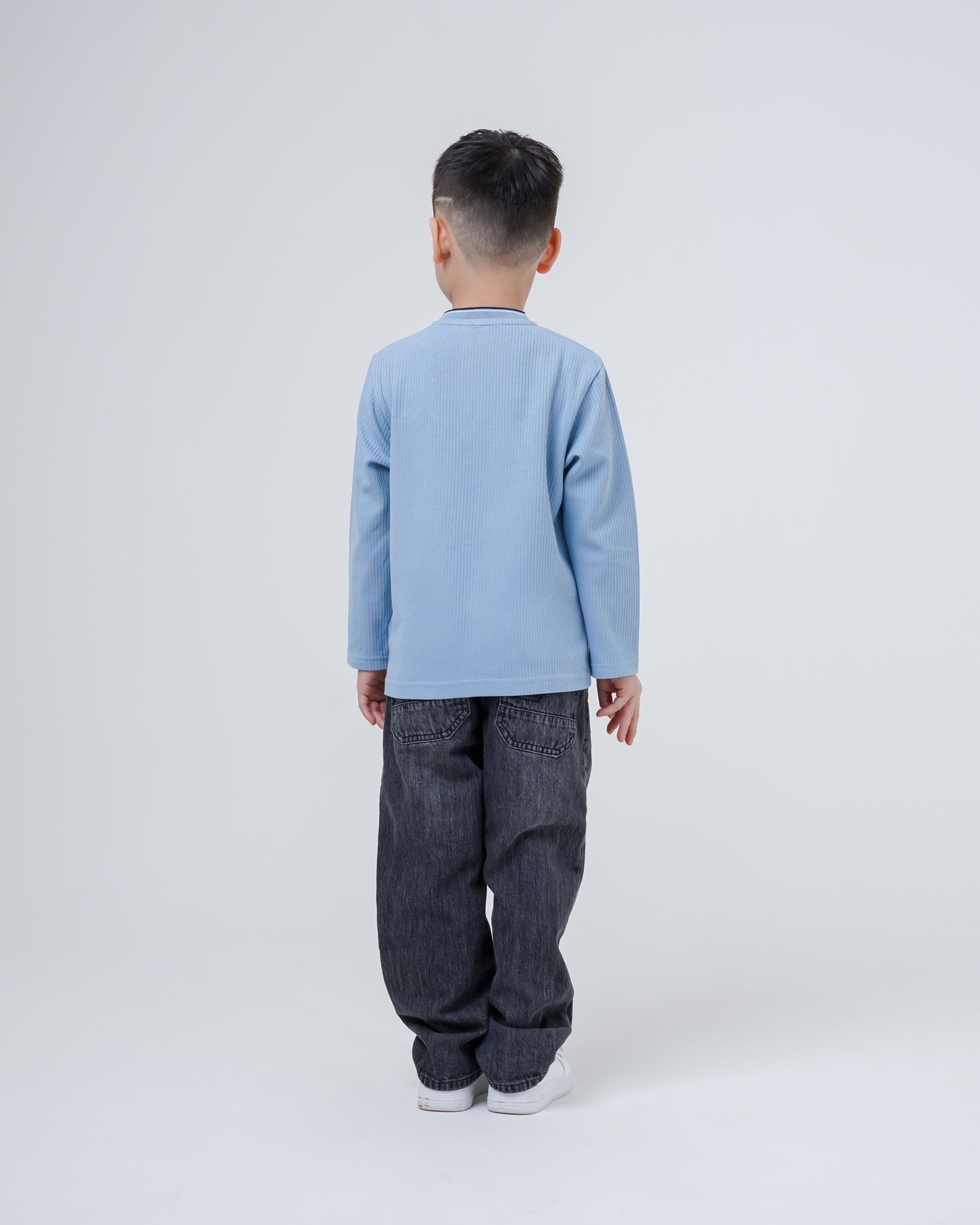 Osella Kids Arslan Long Sleeve Vertical Texture Knit Top