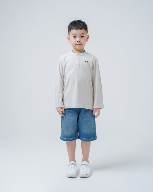Osella Kids Arslan Long Sleeve Vertical Texture Knit Top