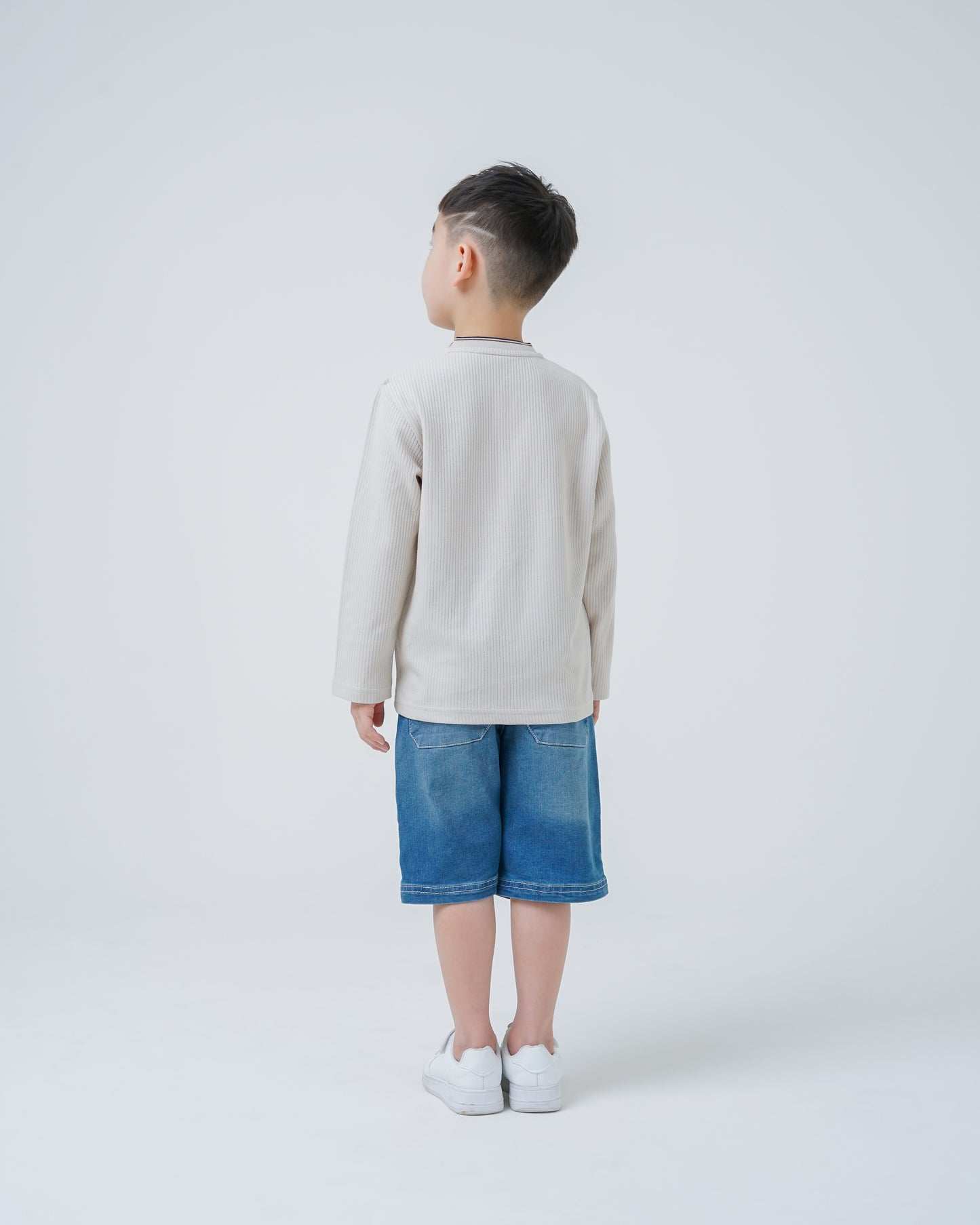Osella Kids Arslan Long Sleeve Vertical Texture Knit Top