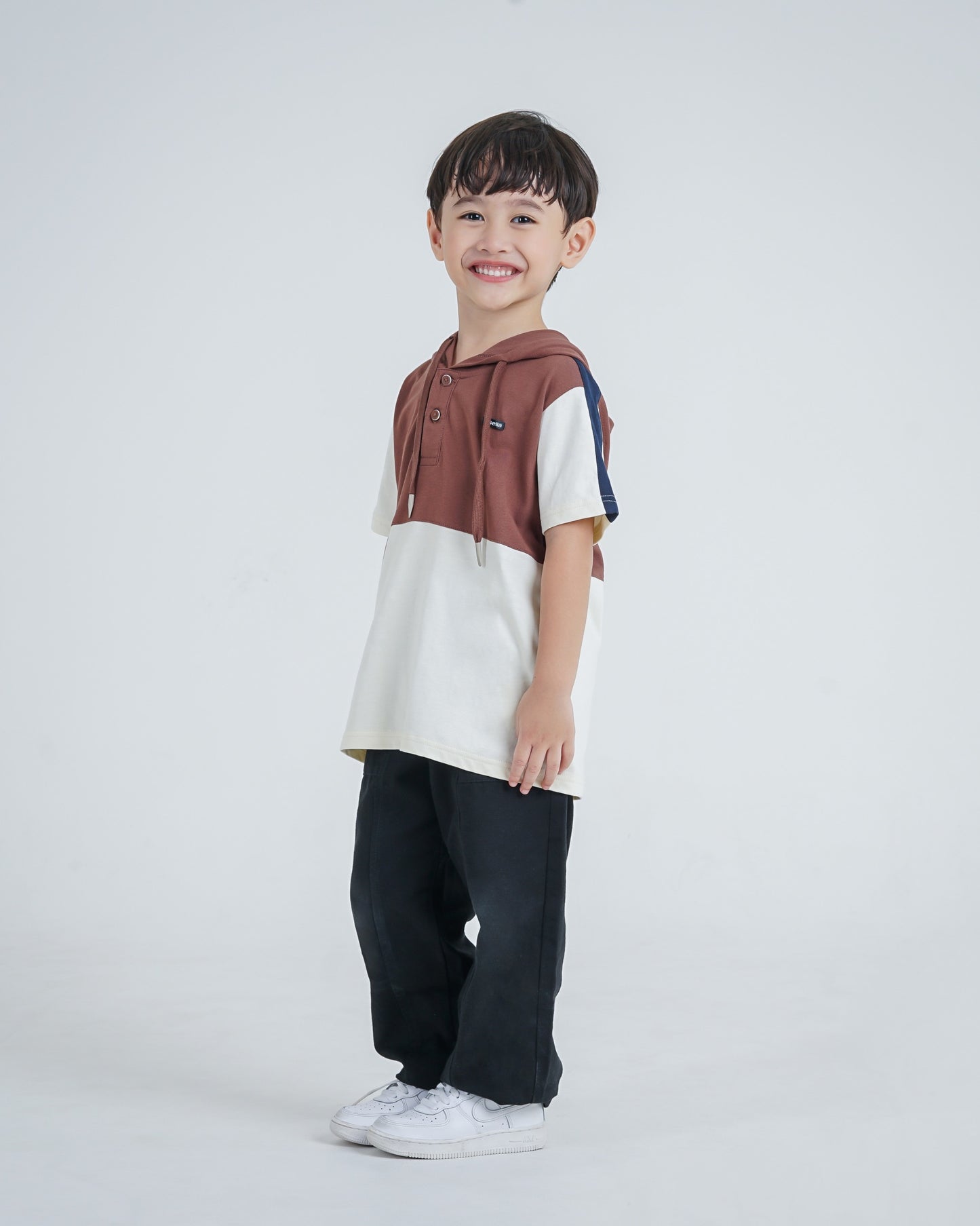 Osella Kids Elordi Hoodie Dual Color T-Shirt