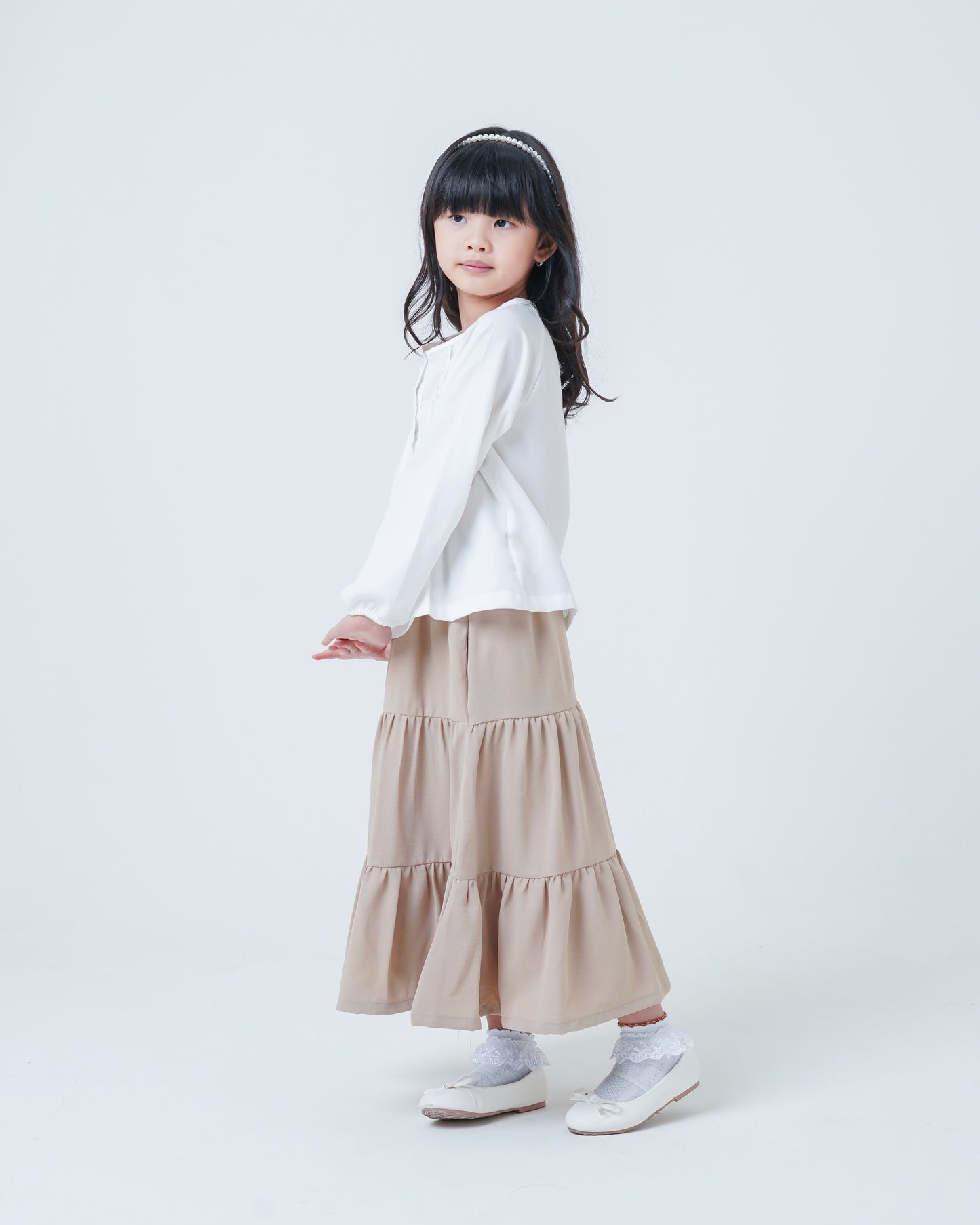 Osella Kids Pearl Pleated Blouse