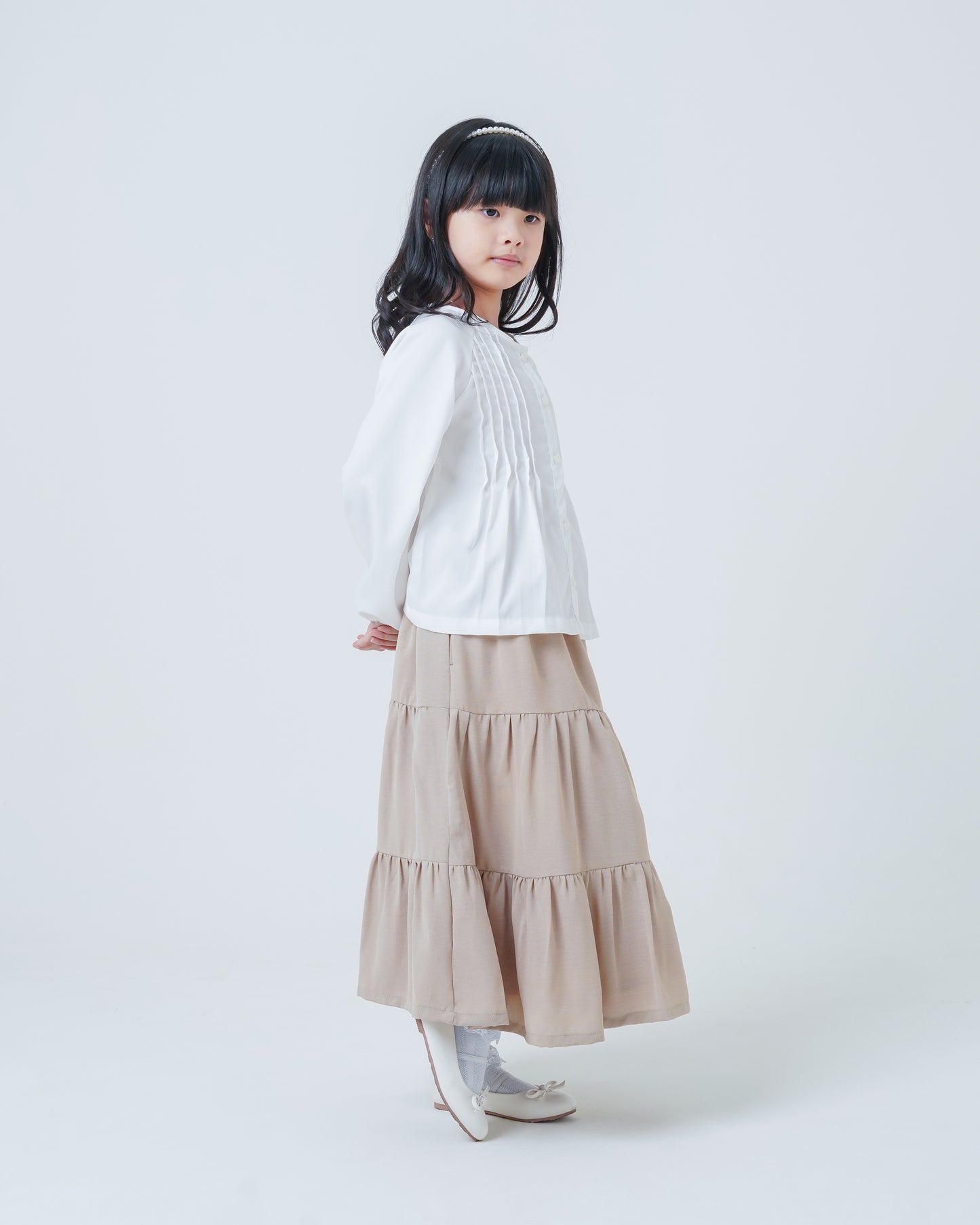 Osella Kids Pearl Pleated Blouse