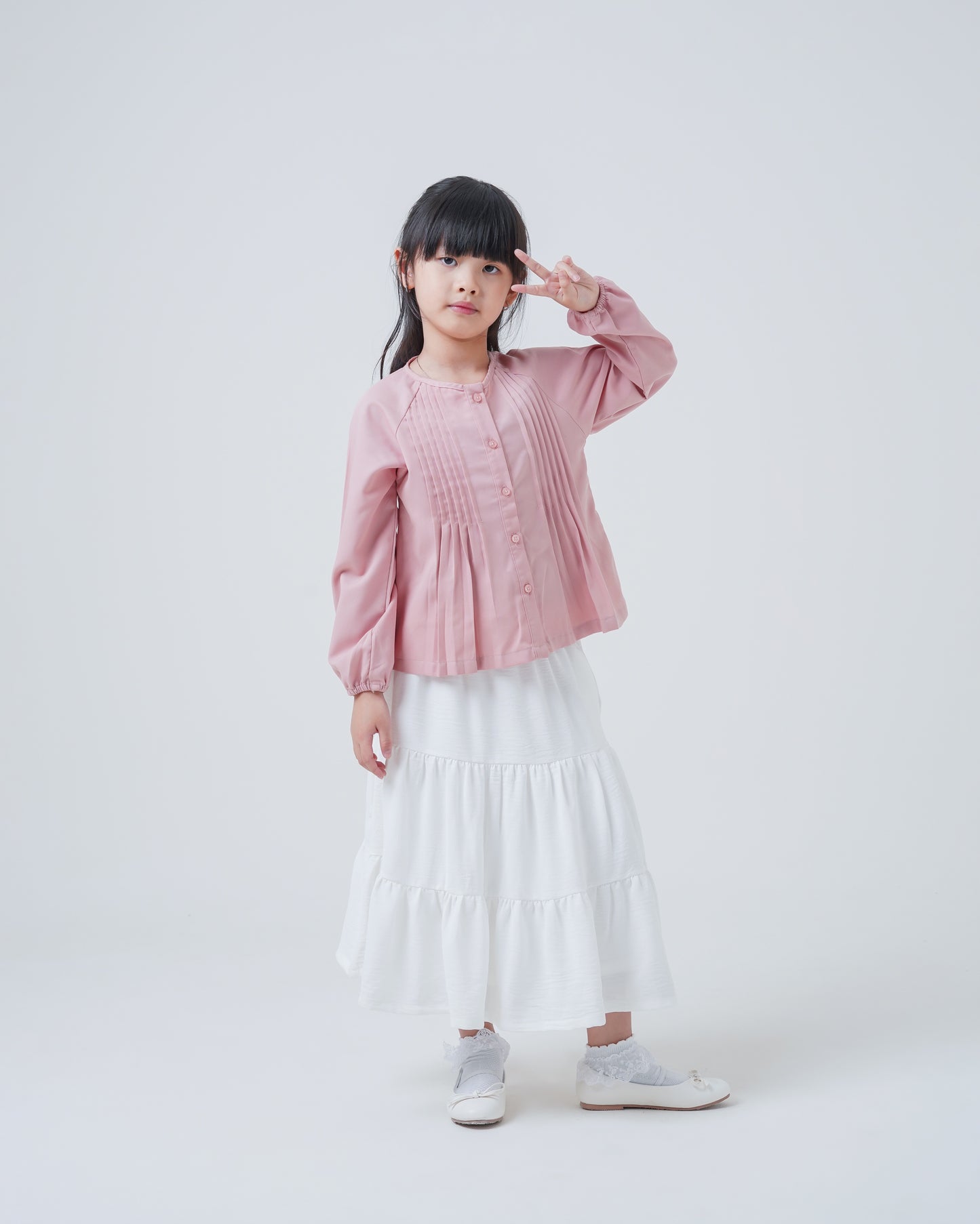 Osella Kids Pearl Pleated Blouse