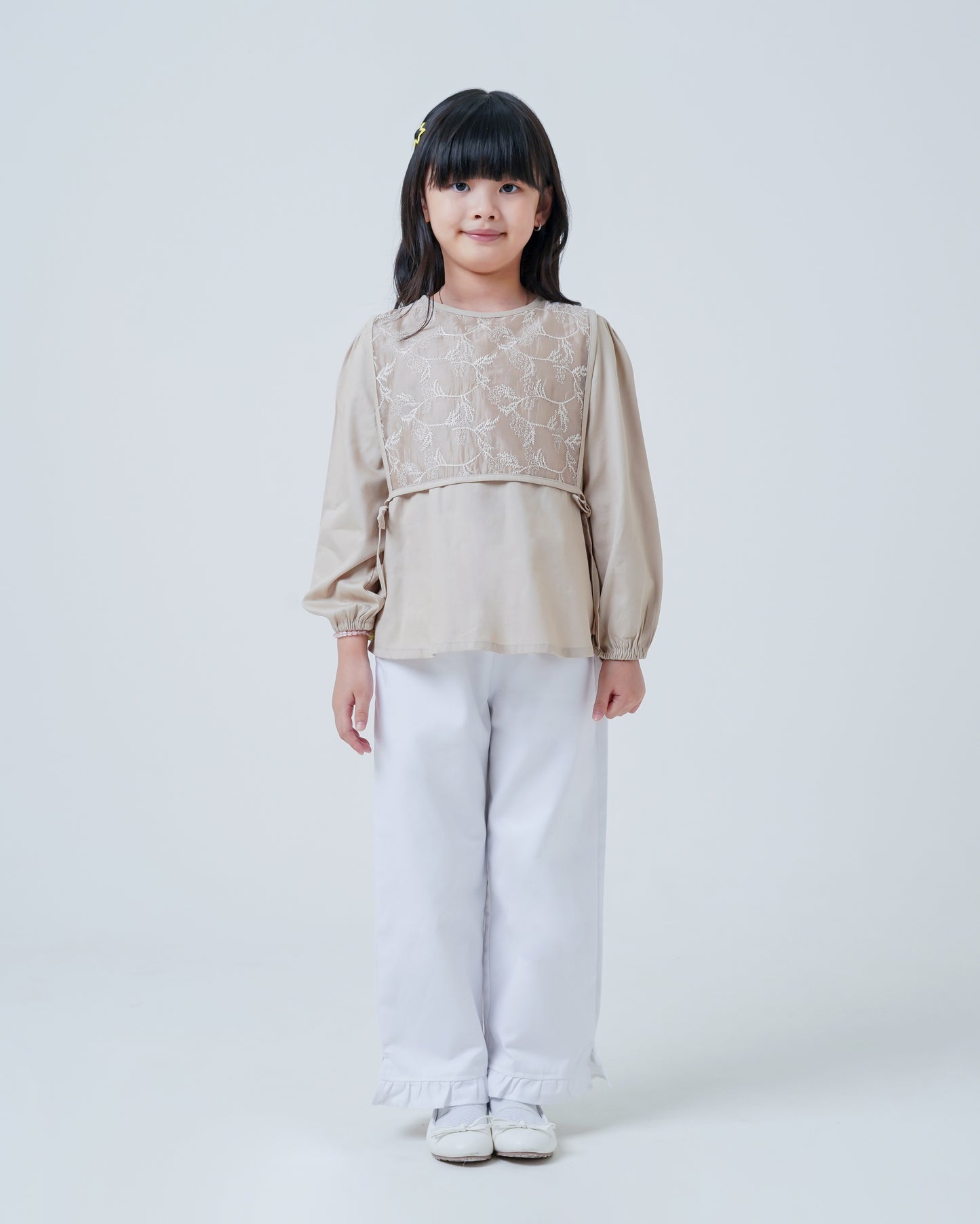 Osella Kids Zahra Embroidered Wrap Top