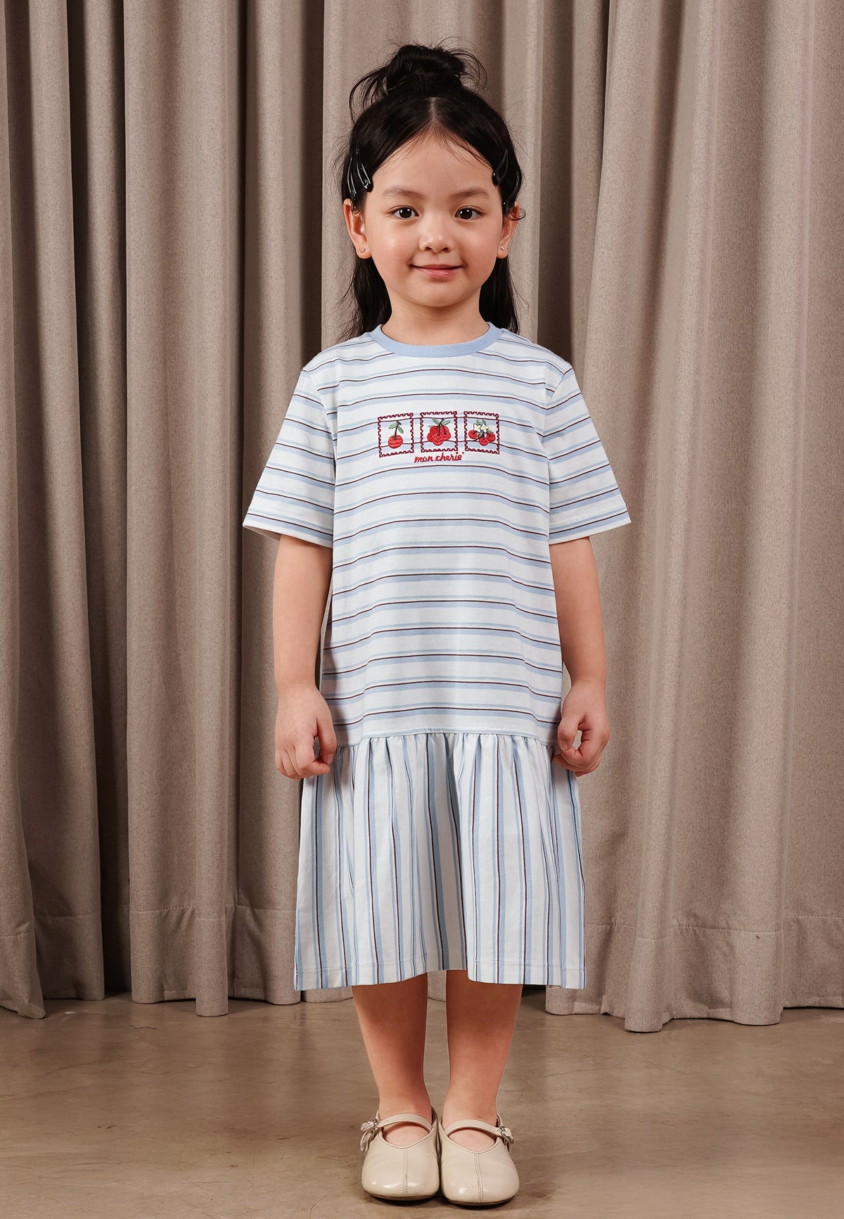 Osella Kids Bella Mixed-Stripe Ringer Dress