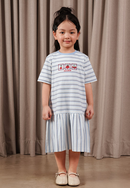 Osella Kids Bella Mixed-Stripe Ringer Dress