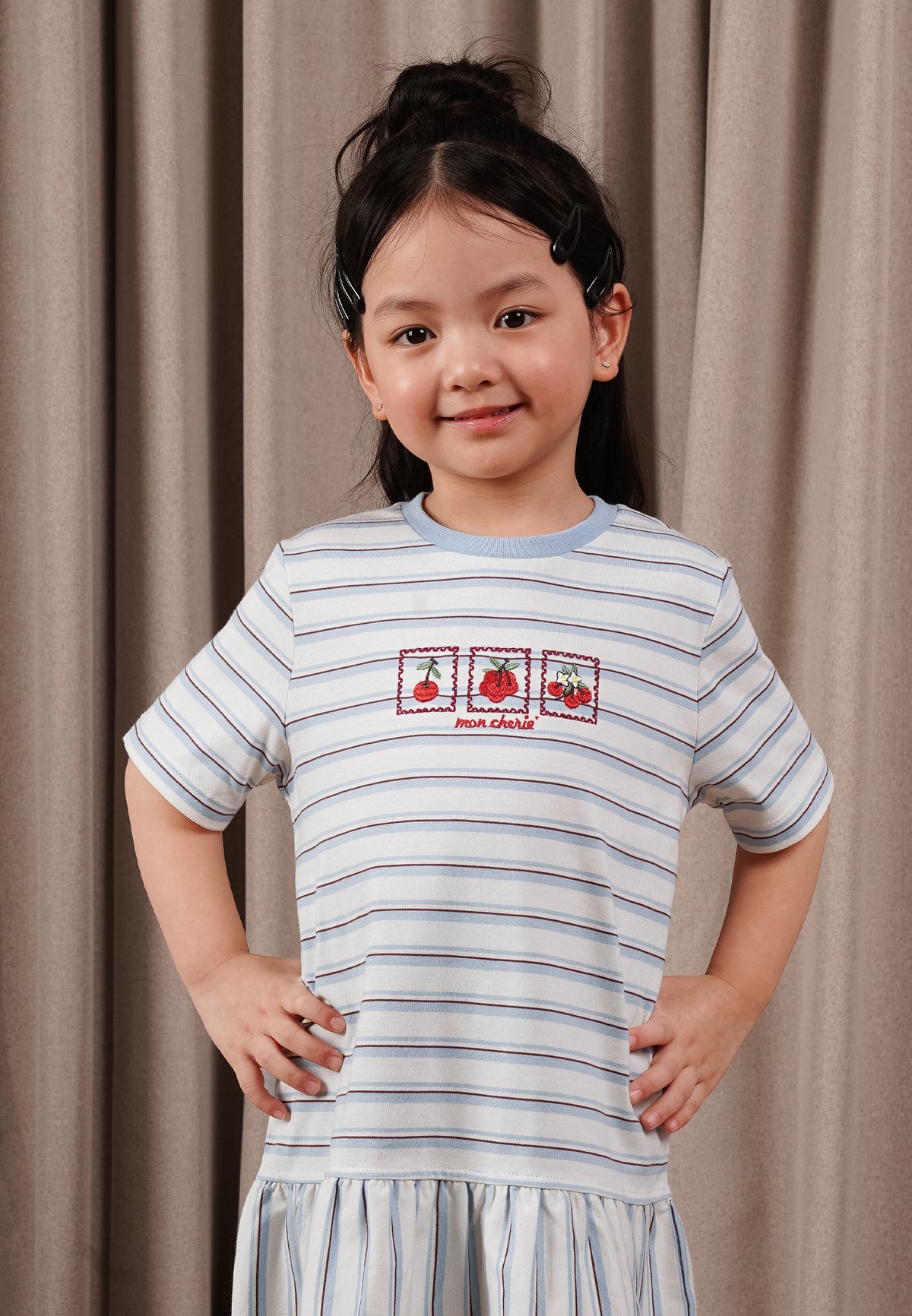 Osella Kids Bella Mixed-Stripe Ringer Dress