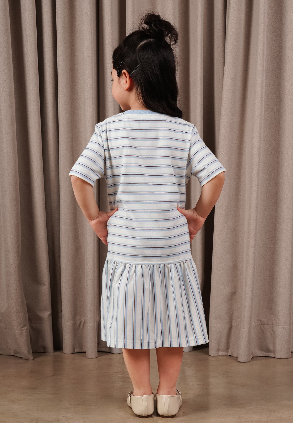 Osella Kids Bella Mixed-Stripe Ringer Dress