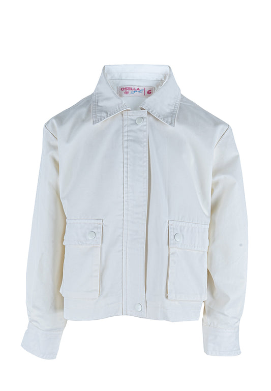 Osella Kids Cargo Jacket In Light Beige