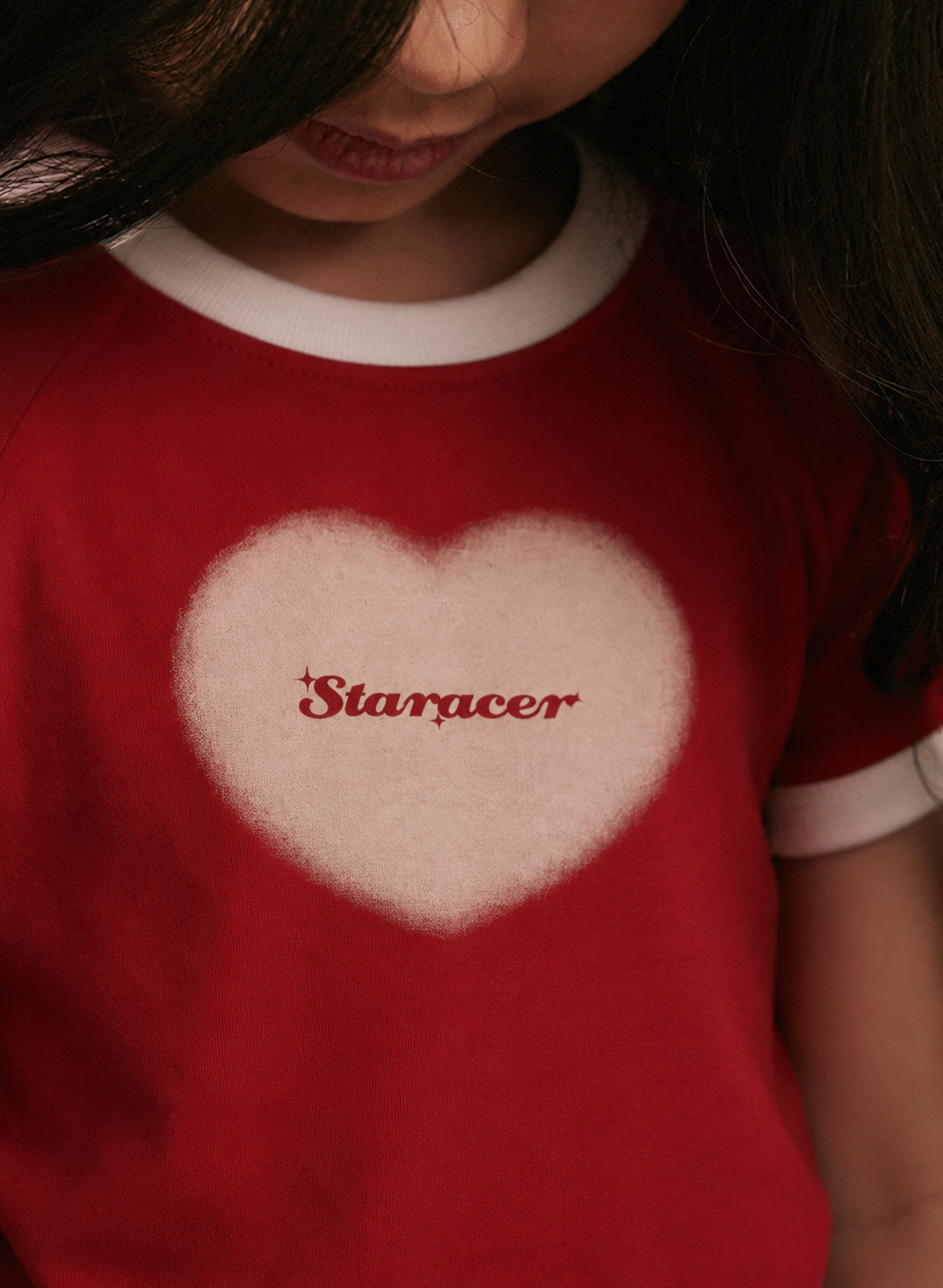 Osella Kids Faded Heart Raglan T-shirt