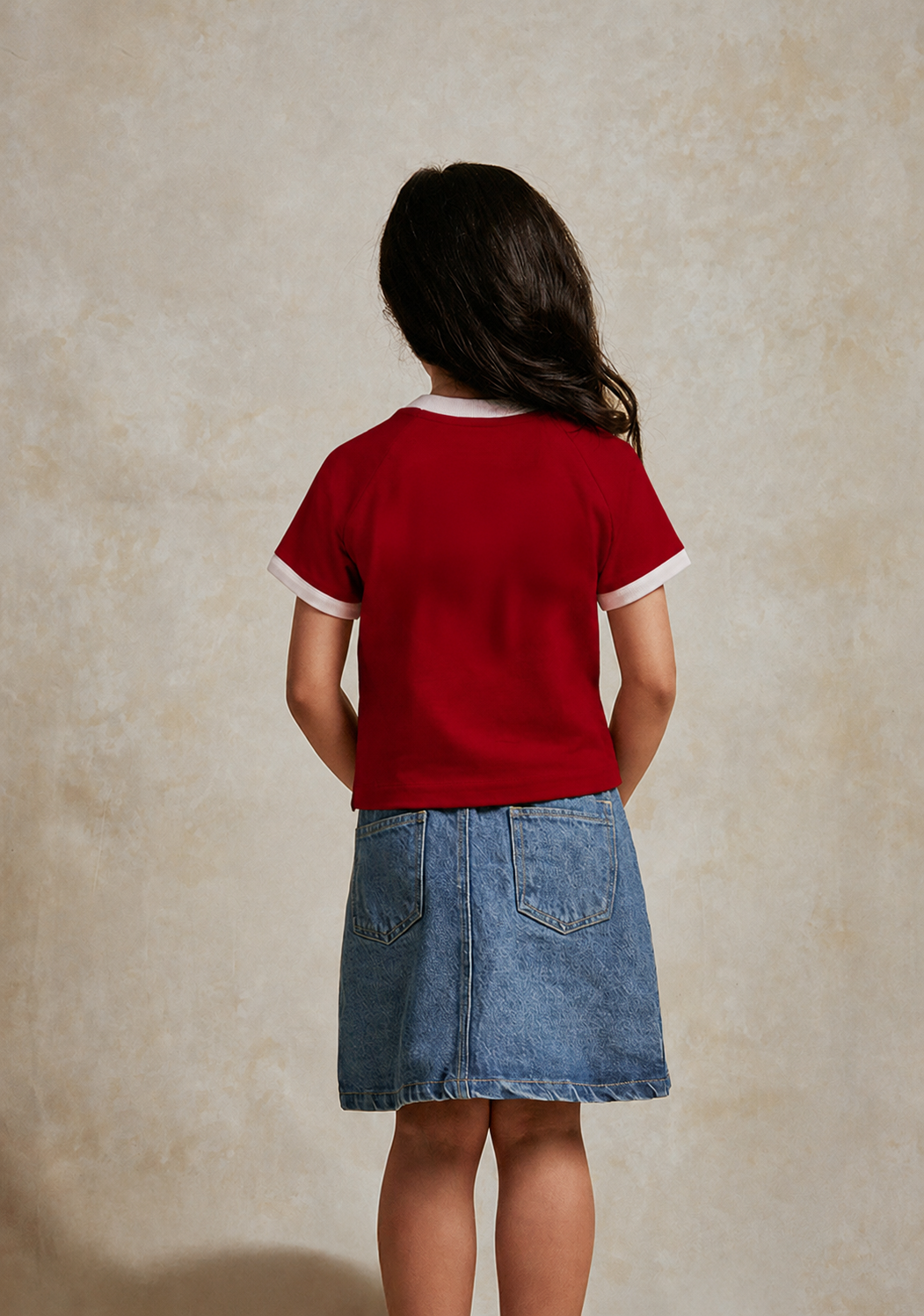 Osella Kids Faded Heart Raglan T-shirt