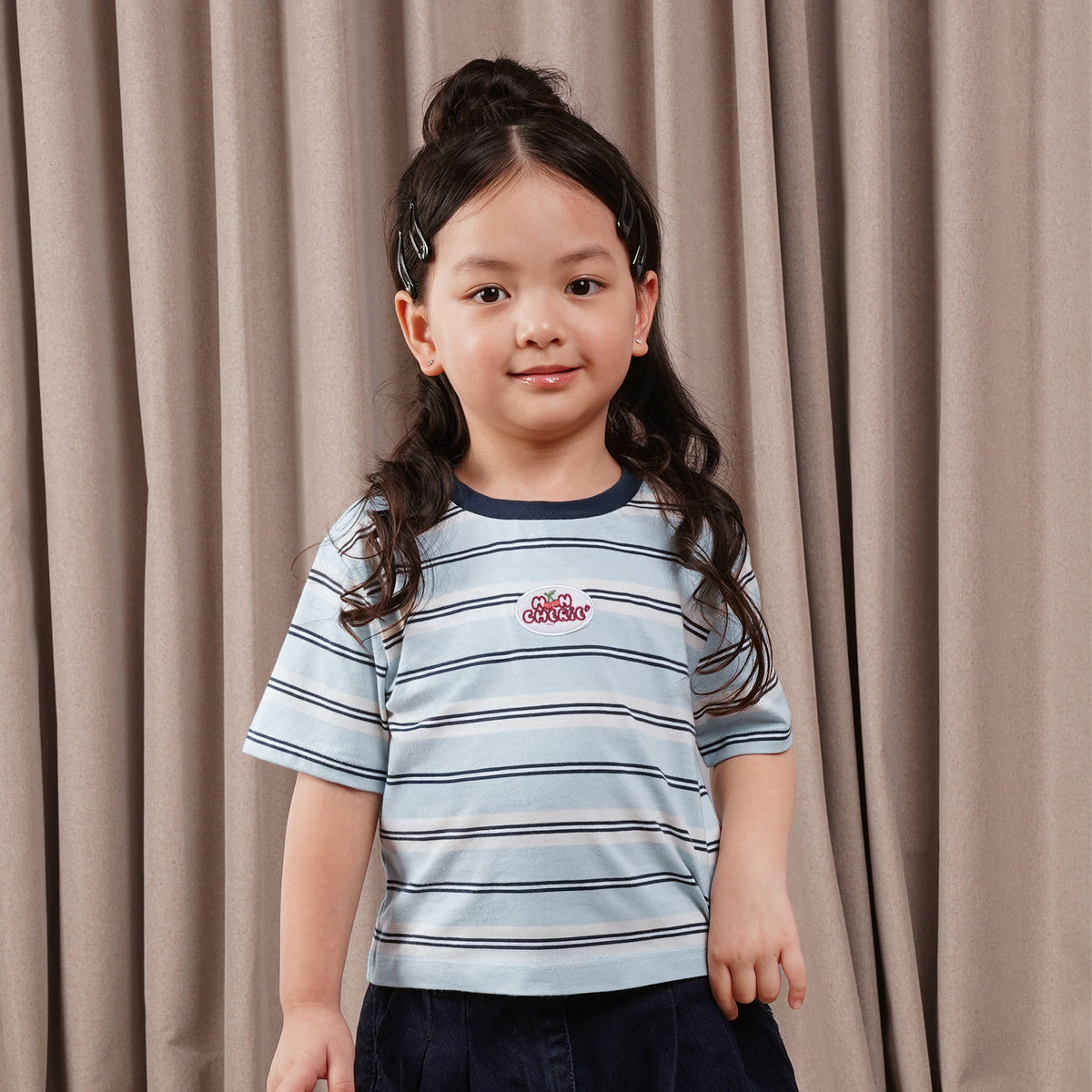 Osella Kids Ringer Cherry Stripe T-Shirt