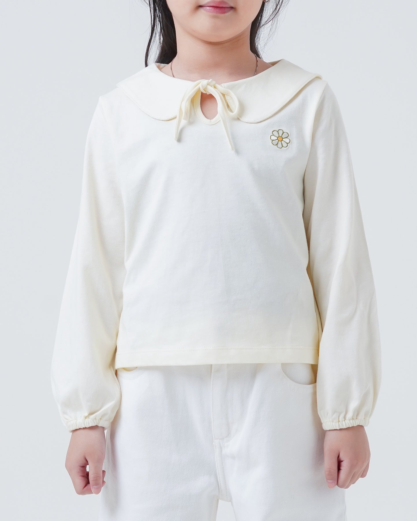 Osella Kids Daniele Ribbon Collar Tee