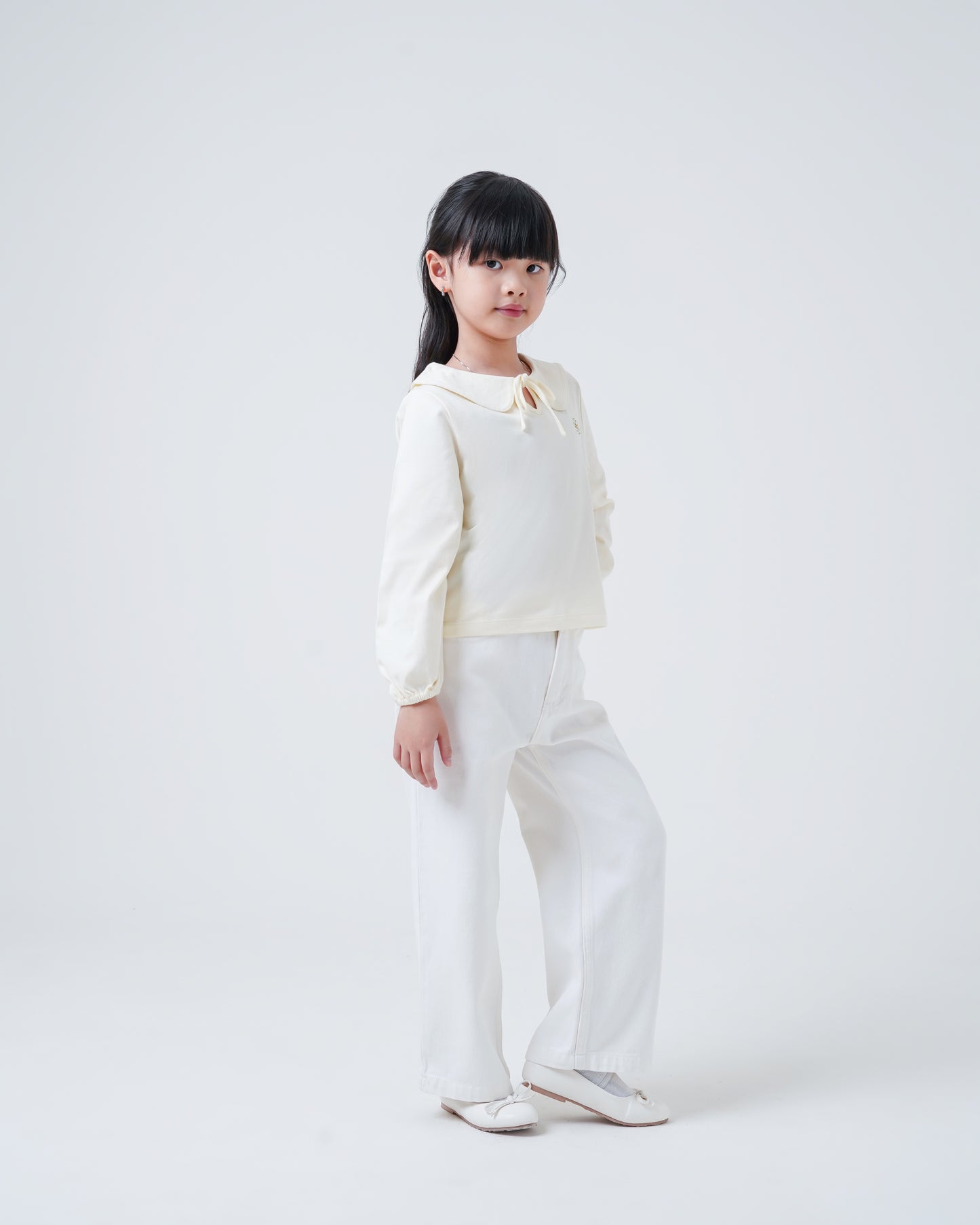 Osella Kids Daniele Ribbon Collar Tee